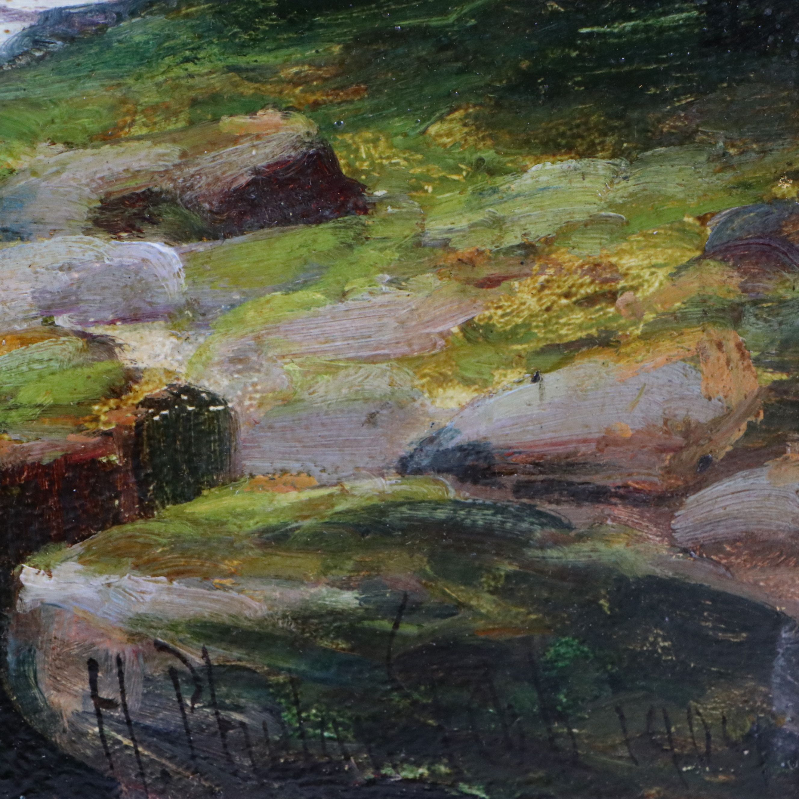 H. Phelan Gibb Oil Painting "Evening in the Esk near Gilnockie," 1904