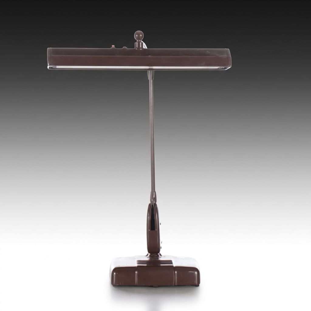 Dazor Industrial Style Brown Finish Adjustable Desk Lamp