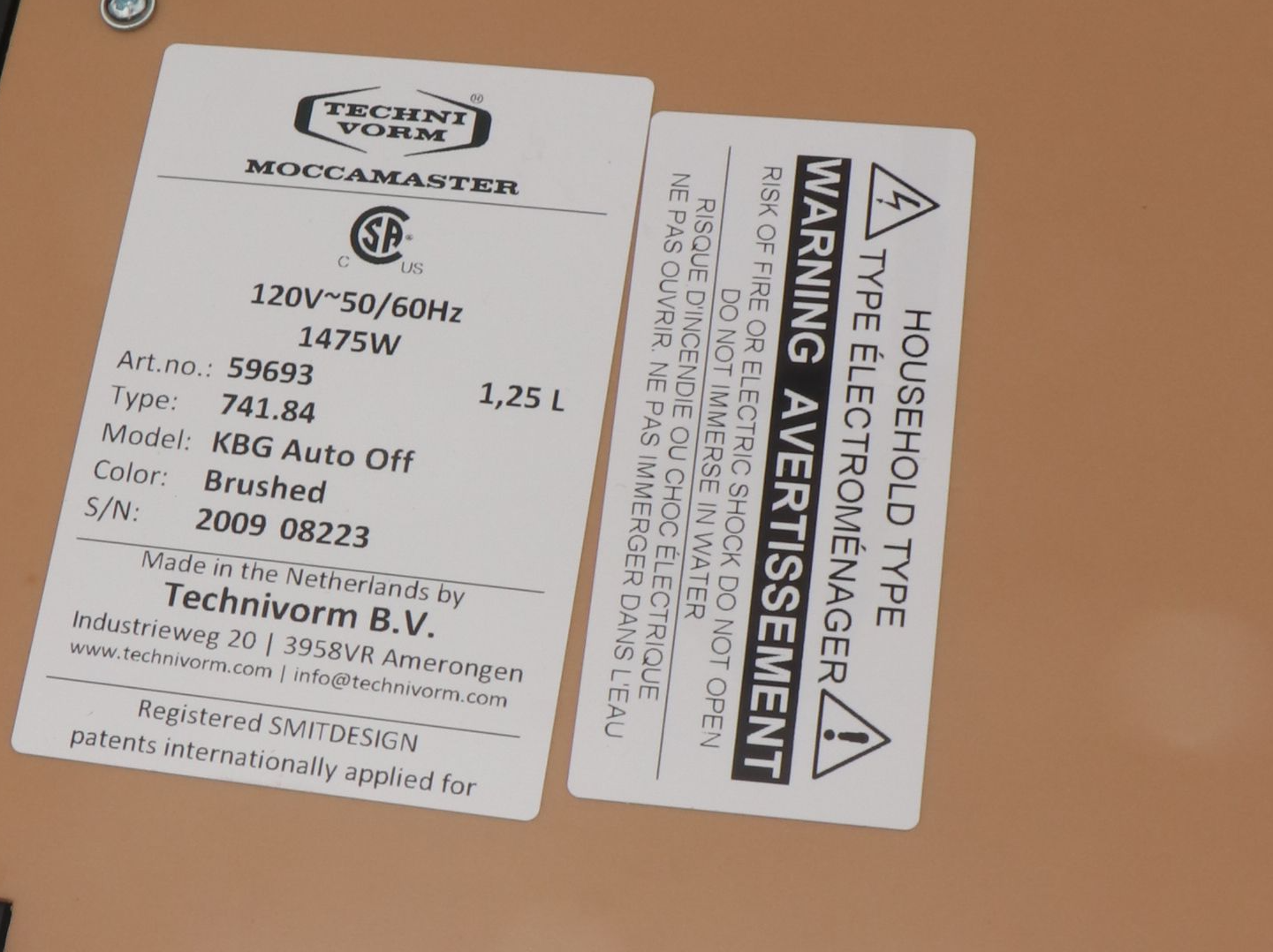 Technivorm "Moccamaster" Coffee Maker with LeCreuset and Other Appliances