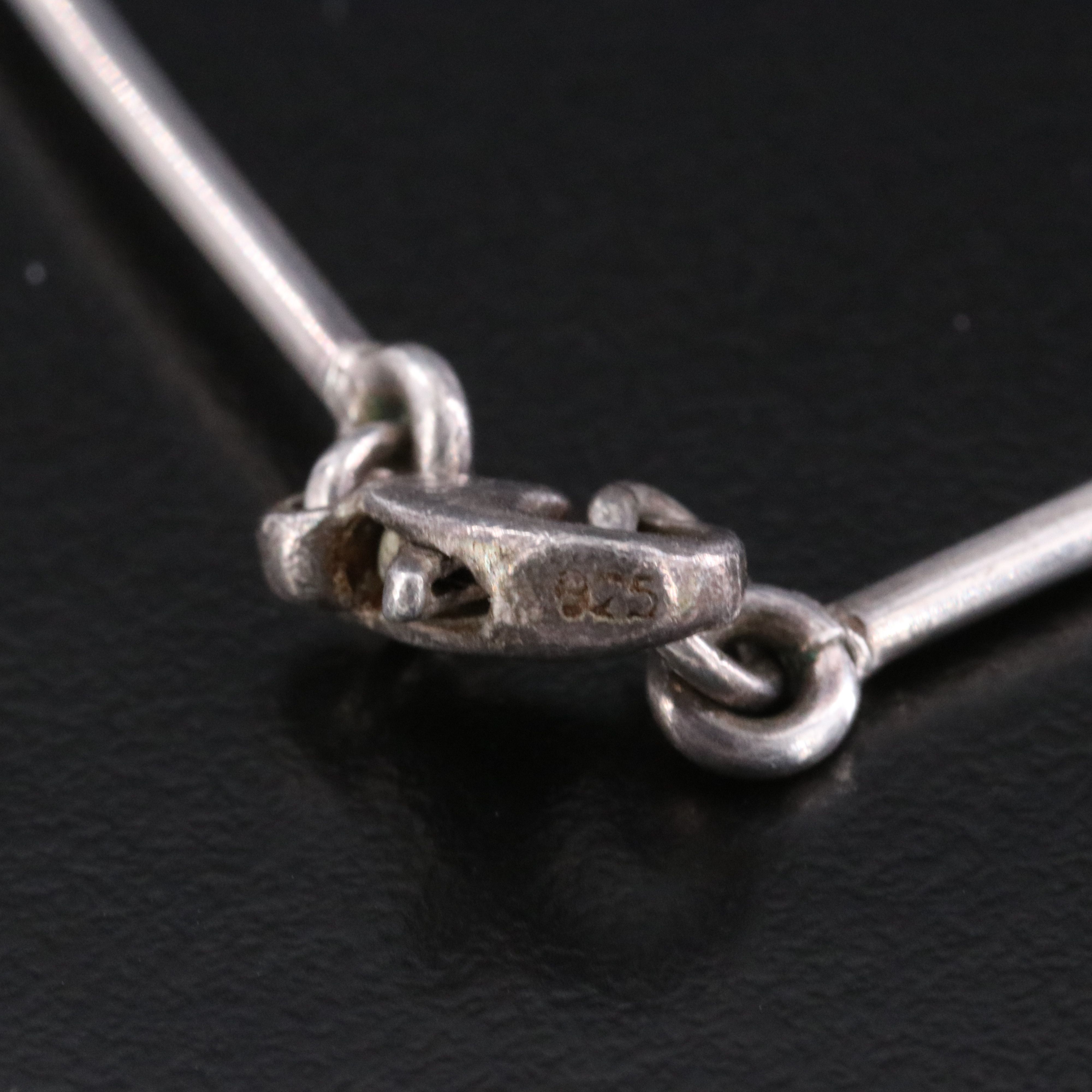 Peruvian Dellapina Sterling Black Onyx Bead Necklace