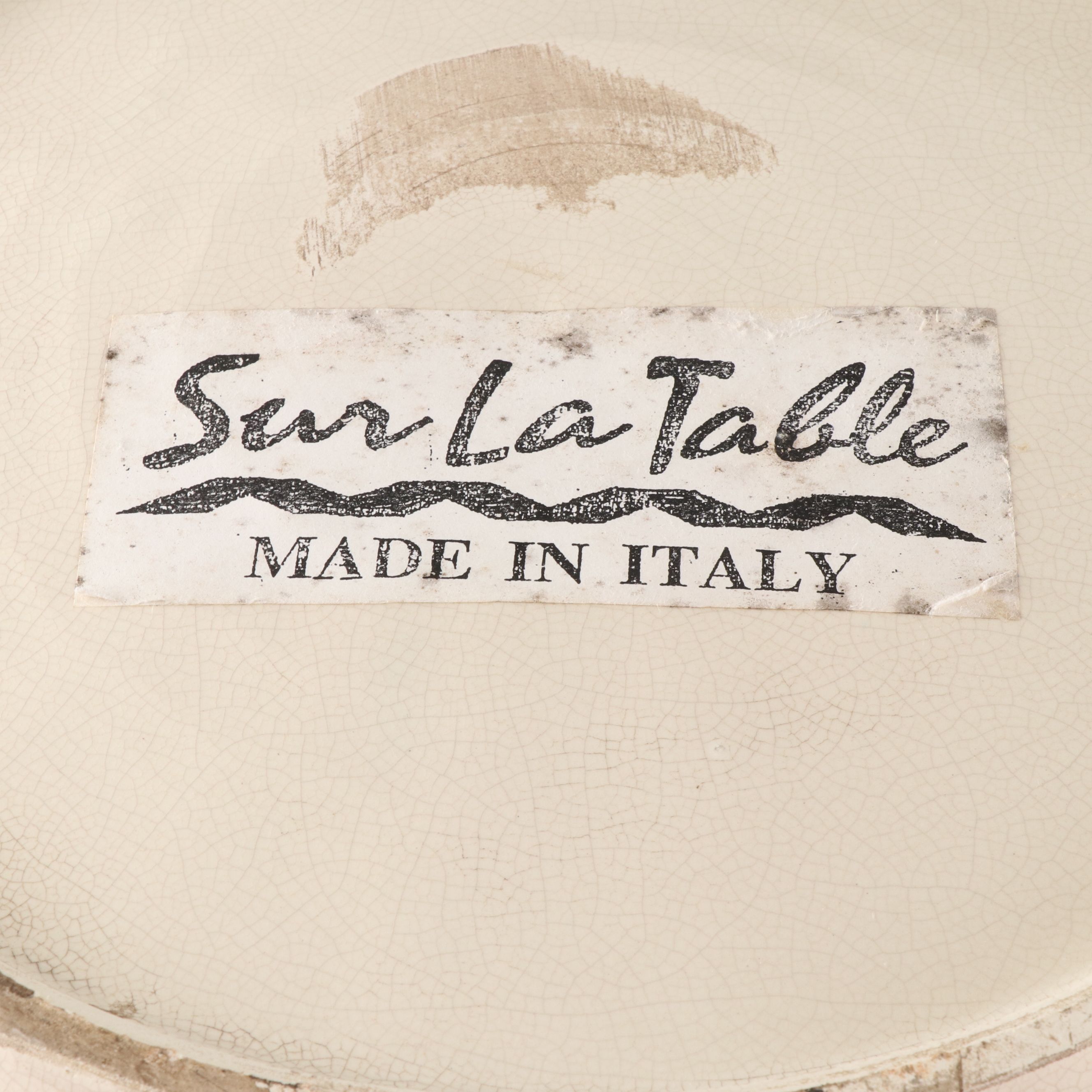 Sur La Table Ceramic Lion Motif Planter Bowl