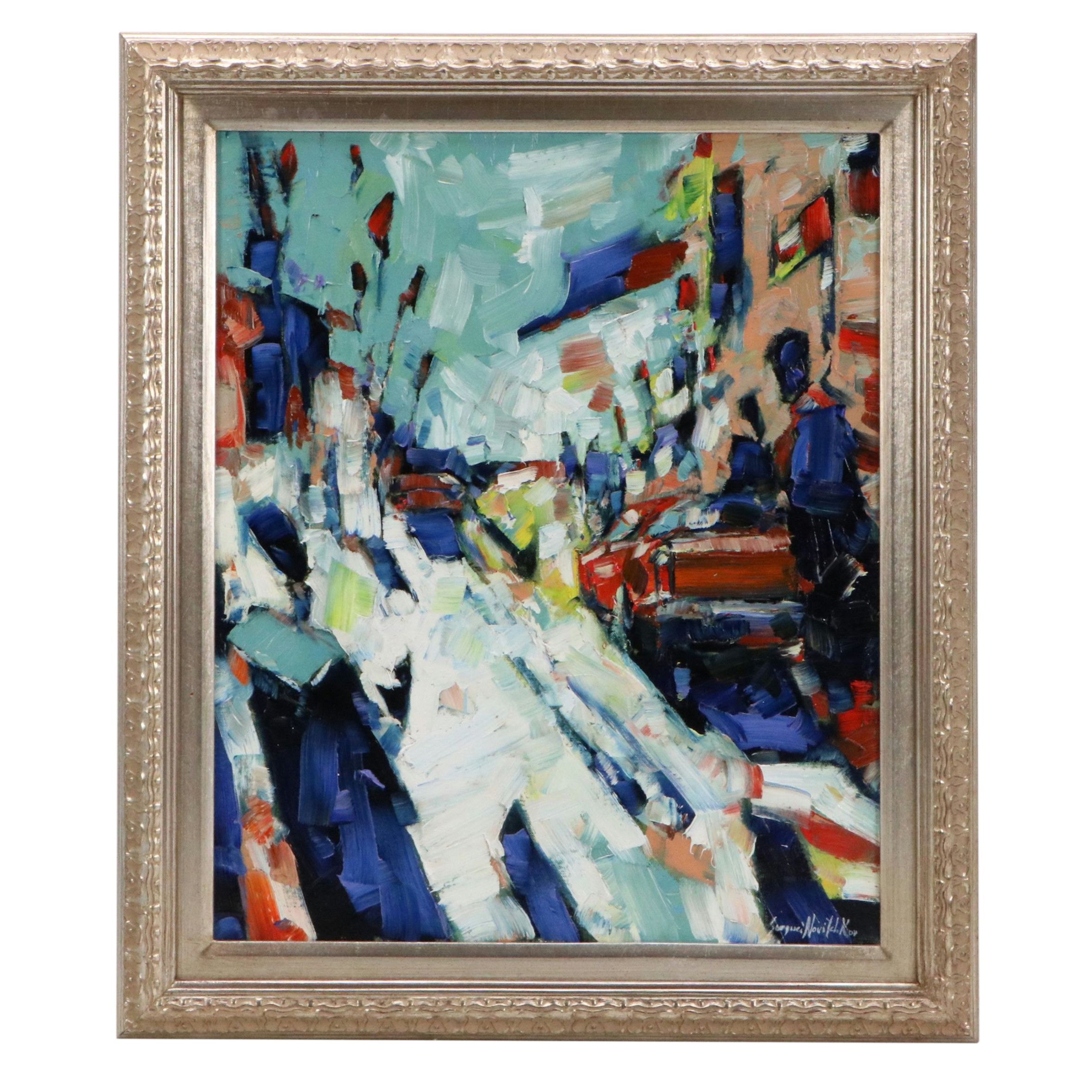 Serguei Novitchkov Oil Painting "Lake Avenue, Pasadena, California," 2026