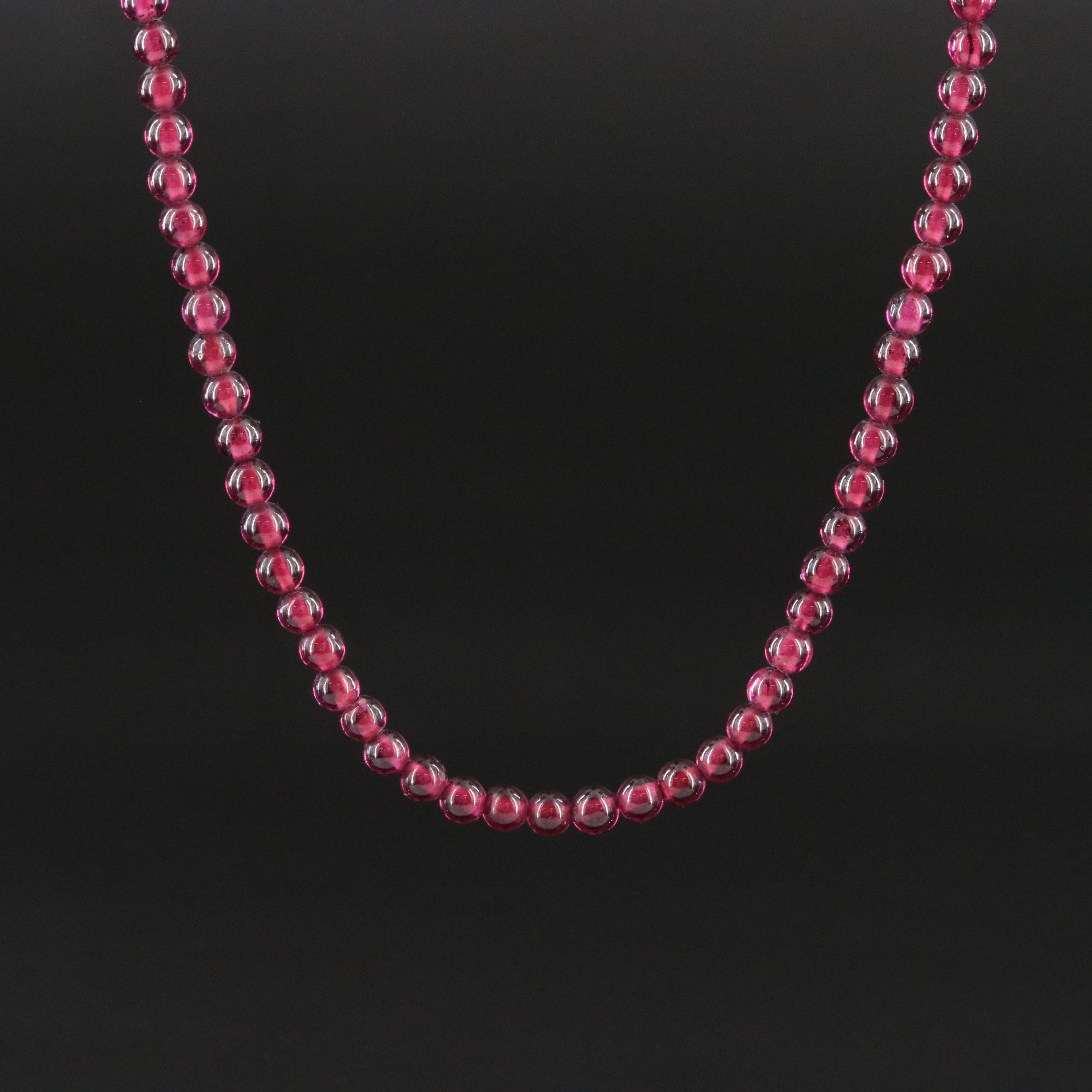 Rhodolite Garnet Bead Necklace