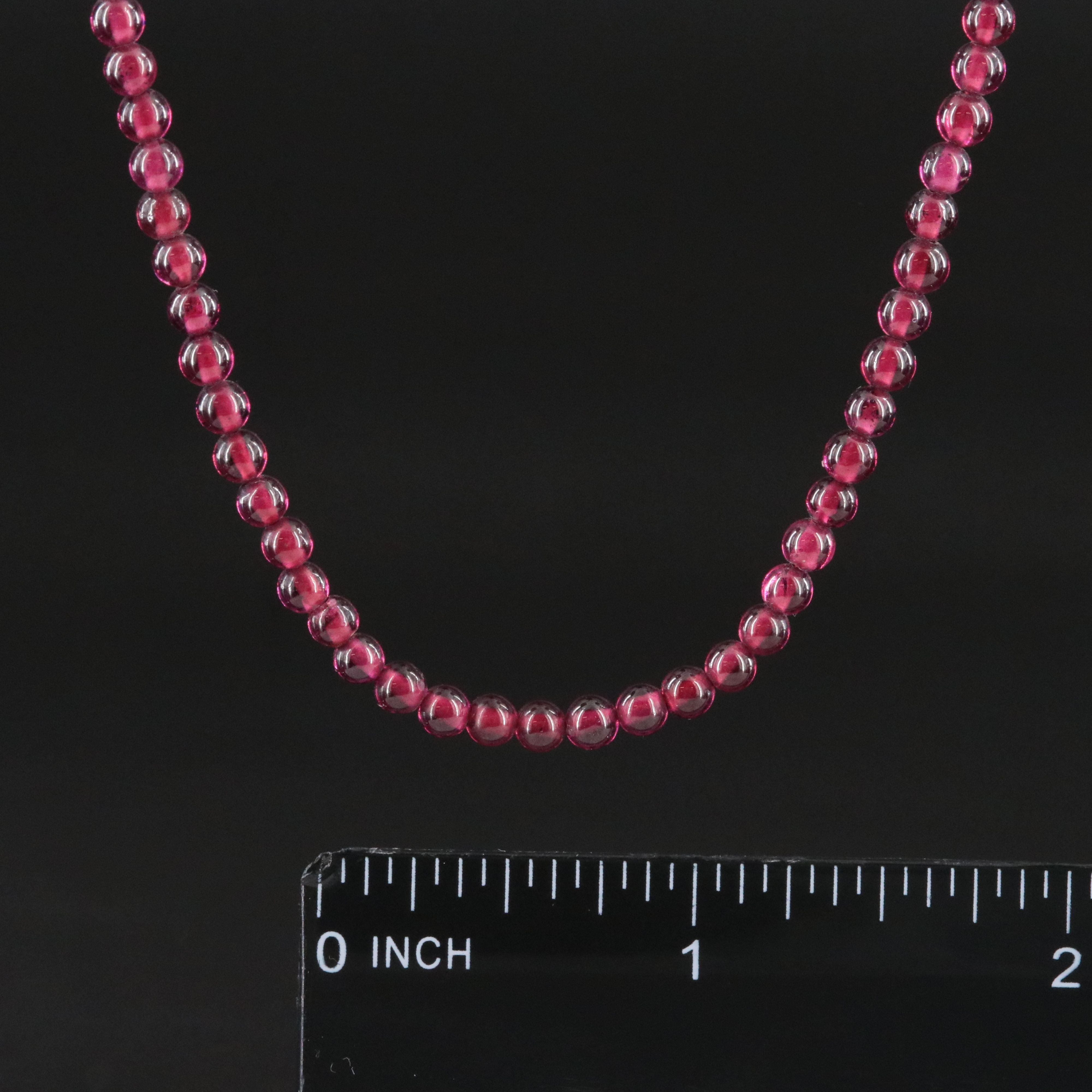 Rhodolite Garnet Bead Necklace
