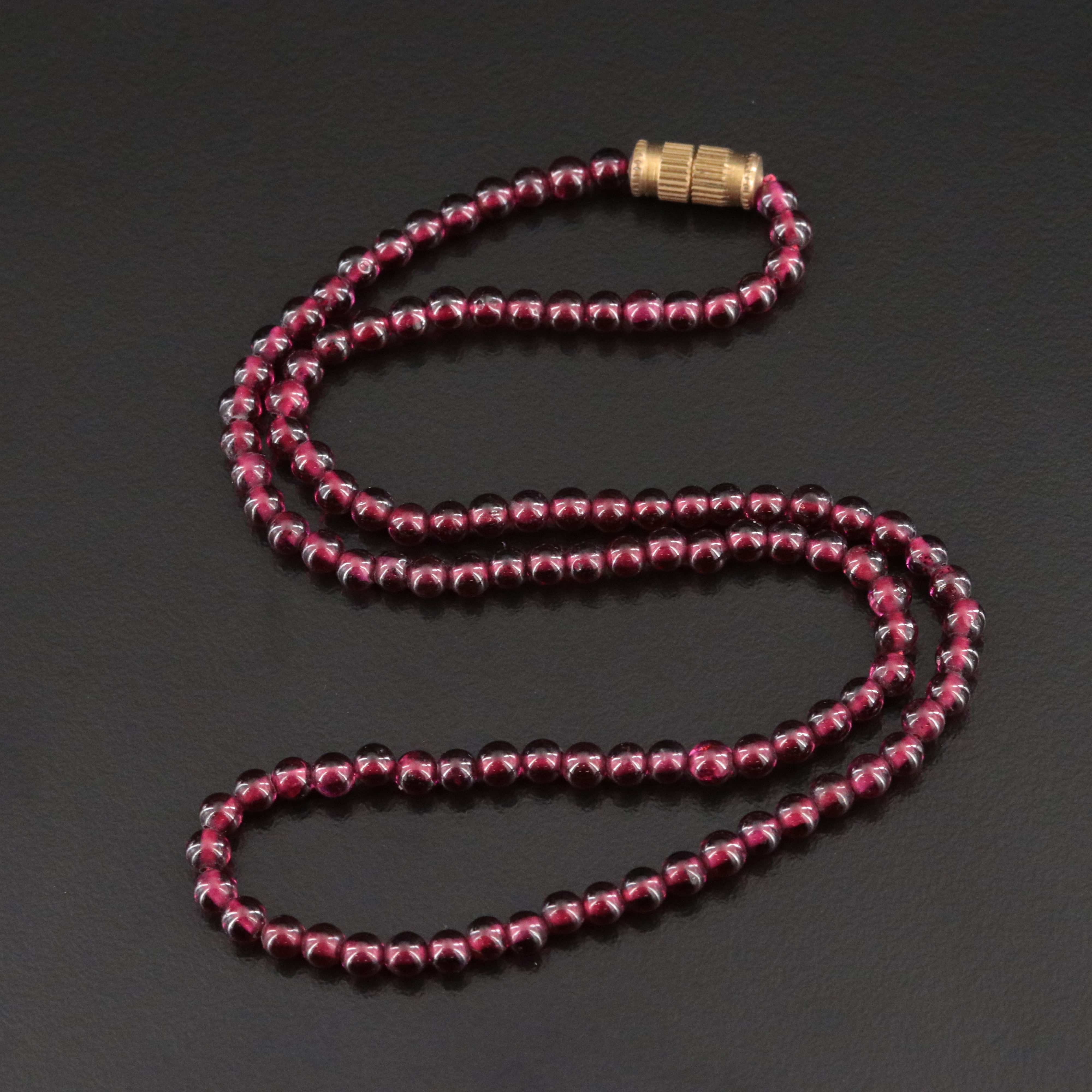 Rhodolite Garnet Bead Necklace