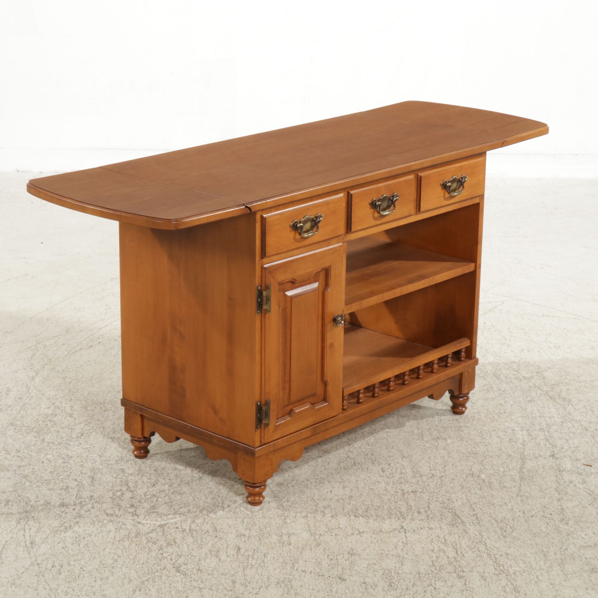 Tell City Colonial Revival Maple Drop Leaf Server