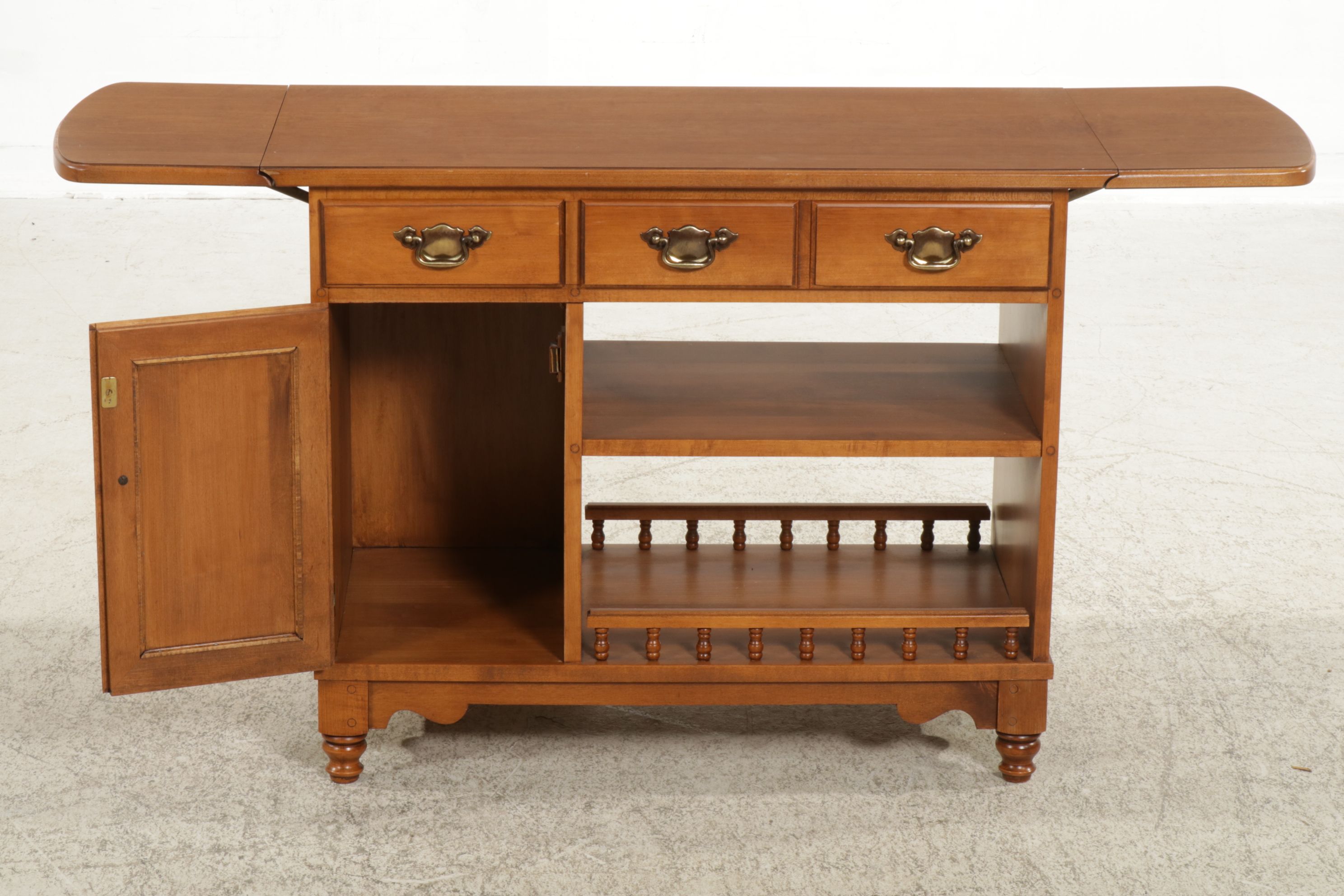 Tell City Colonial Revival Maple Drop Leaf Server