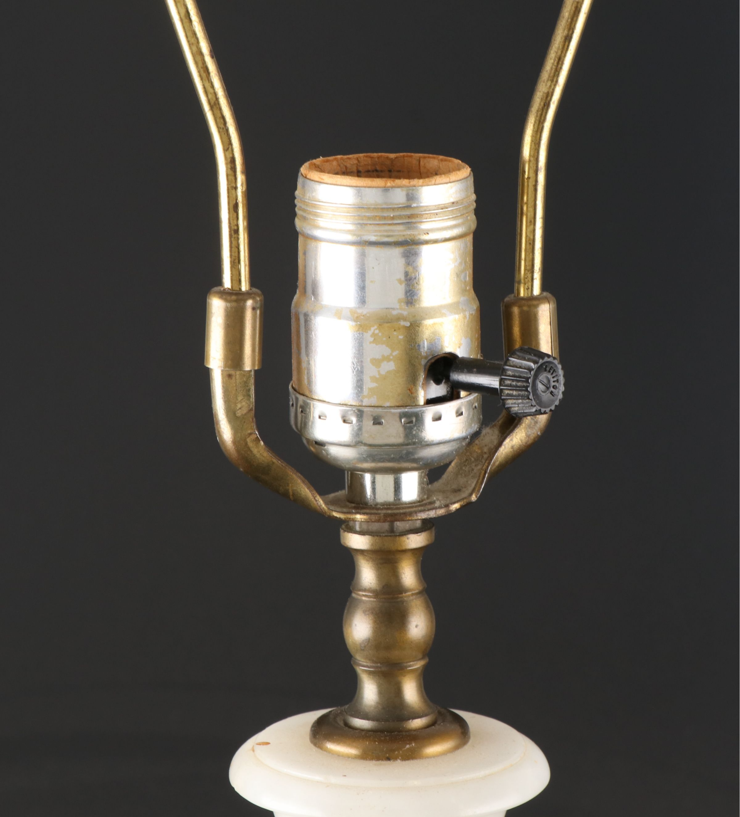 Carved Alabaster Table Lamp