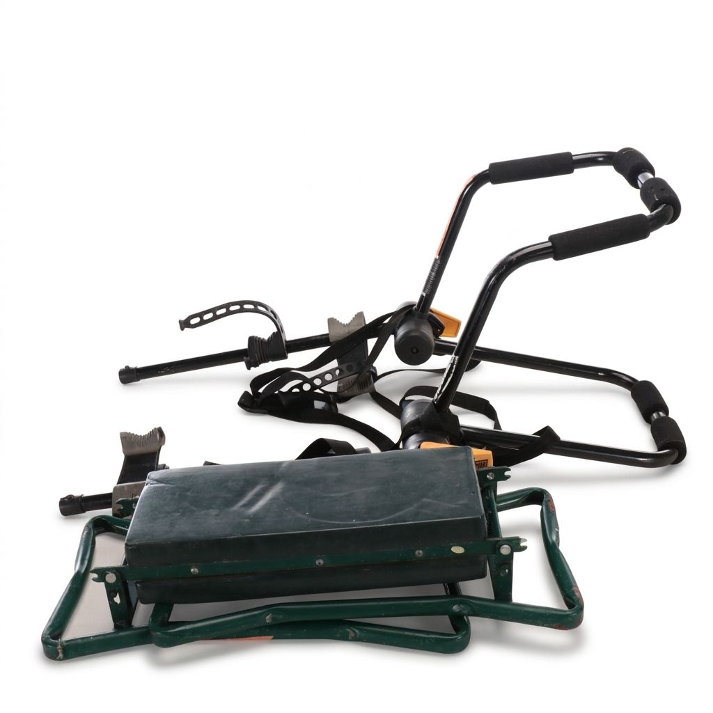 Rhode Gear Bicycle Carrier with Portable Gardening Seat/Kneeler