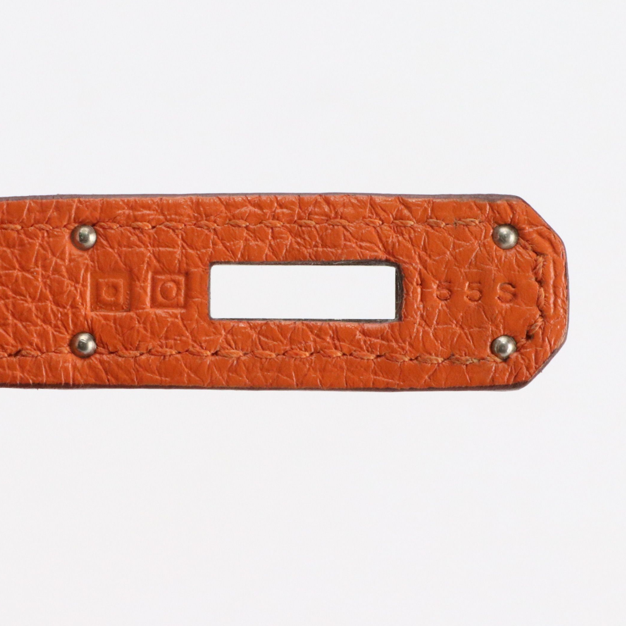 Hermès Birkin 35 Satchel Bag in Orange Clemence Leather