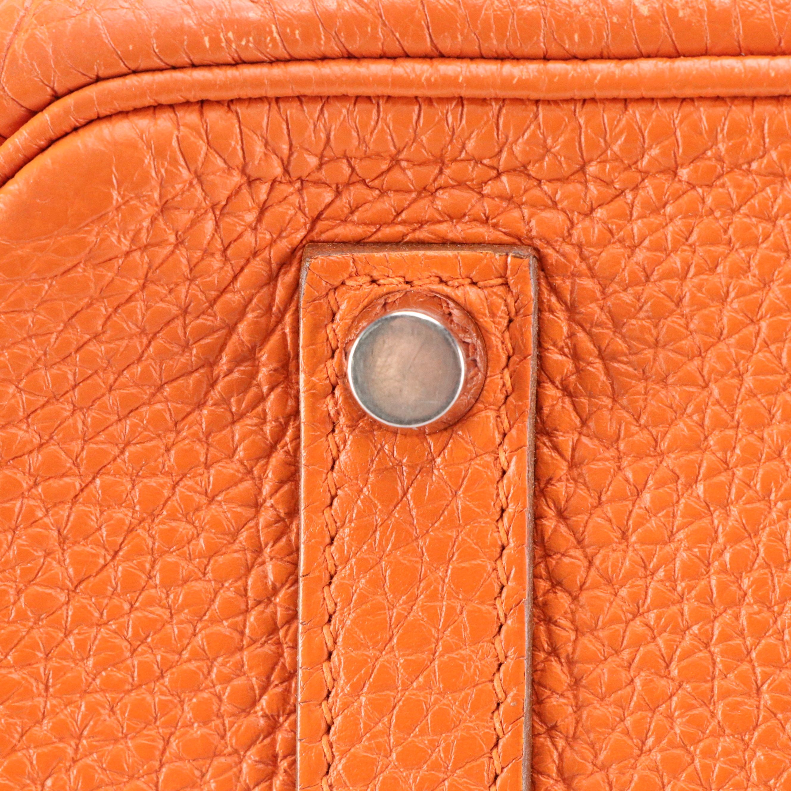 Hermès Birkin 35 Satchel Bag in Orange Clemence Leather