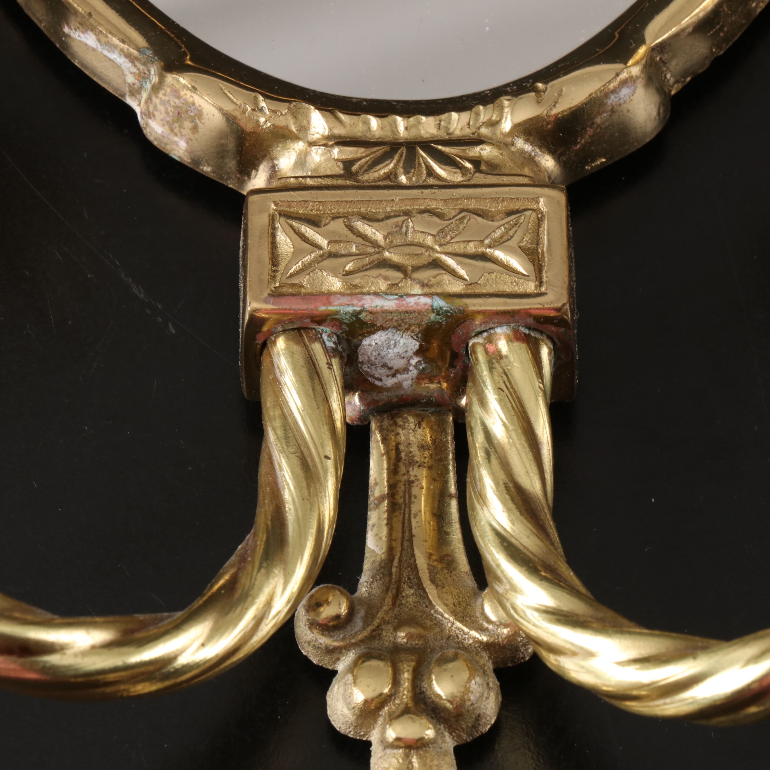 Pair of Modern Wall Sconces with Federal Style Double Candlestick Wall Sconce