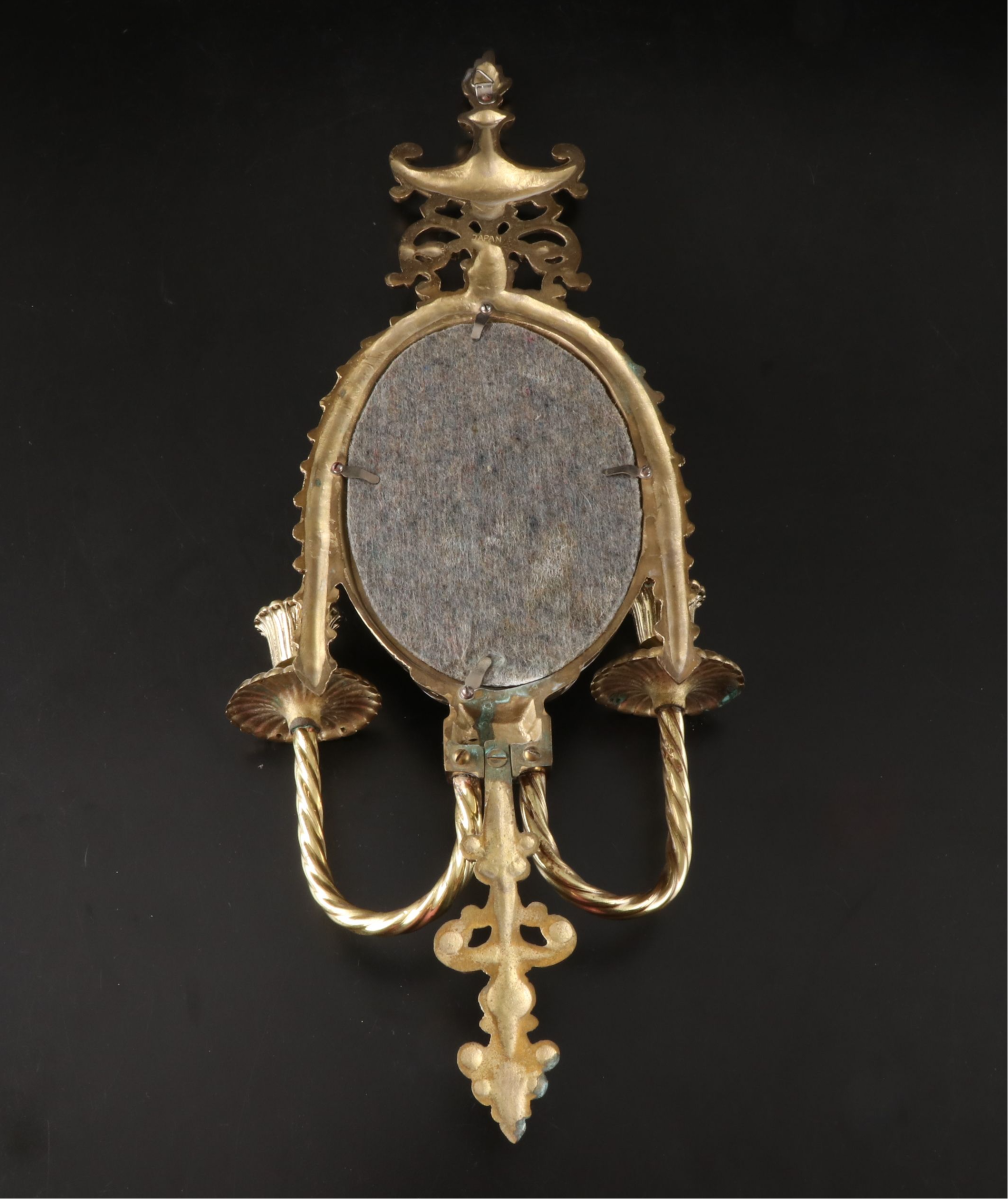 Pair of Modern Wall Sconces with Federal Style Double Candlestick Wall Sconce