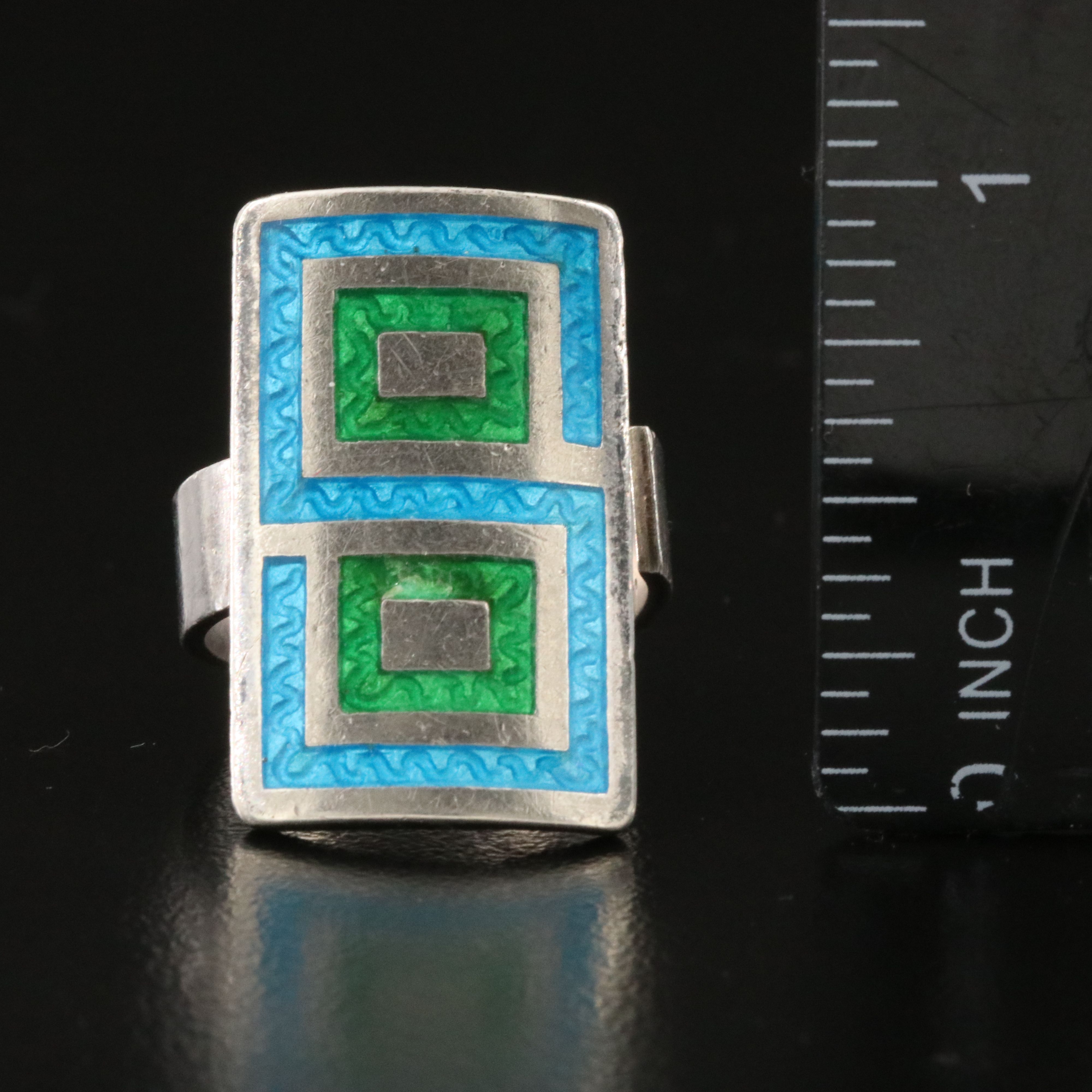 Sterling Enamel Ring
