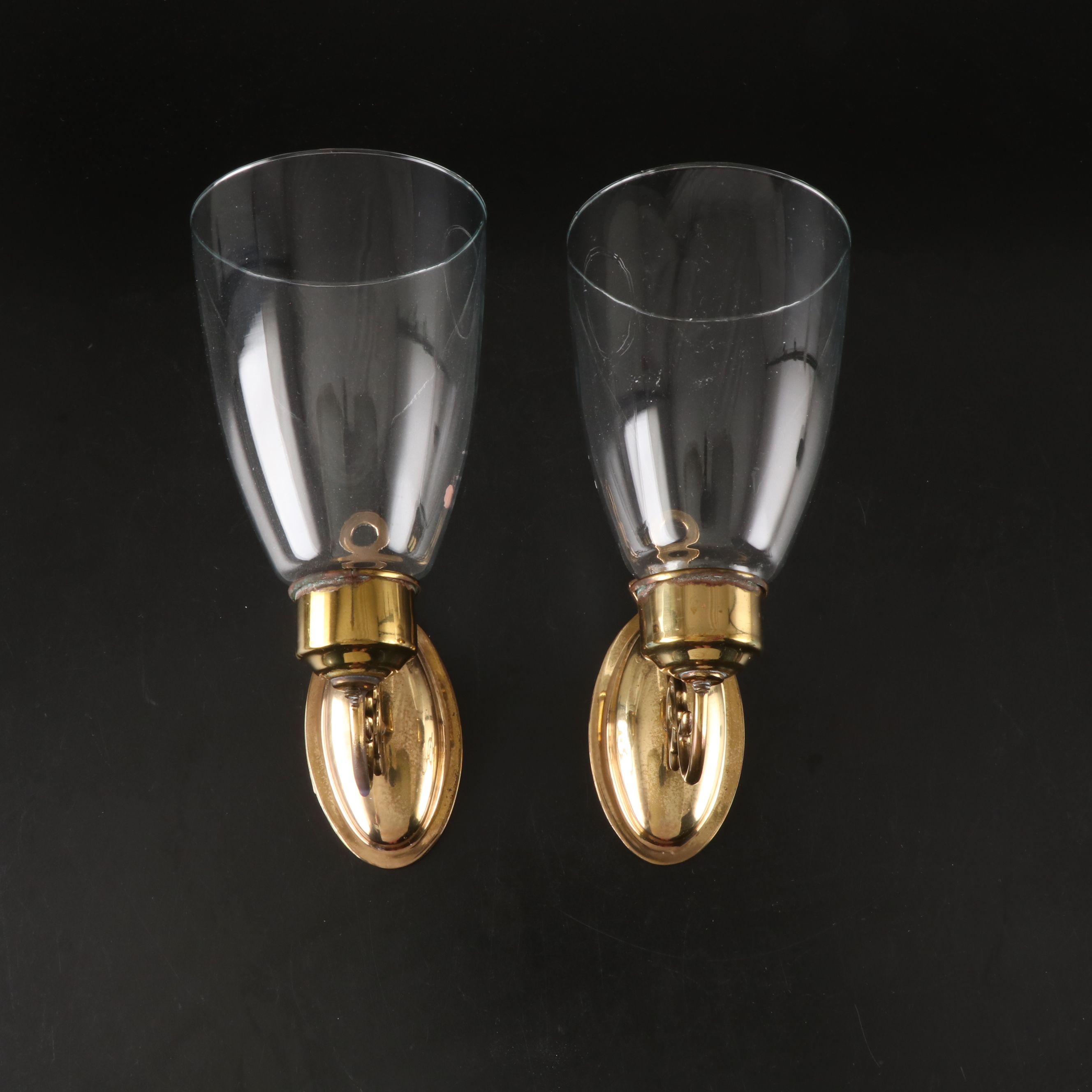 Pair of Modern Wall Sconces with Federal Style Double Candlestick Wall Sconce