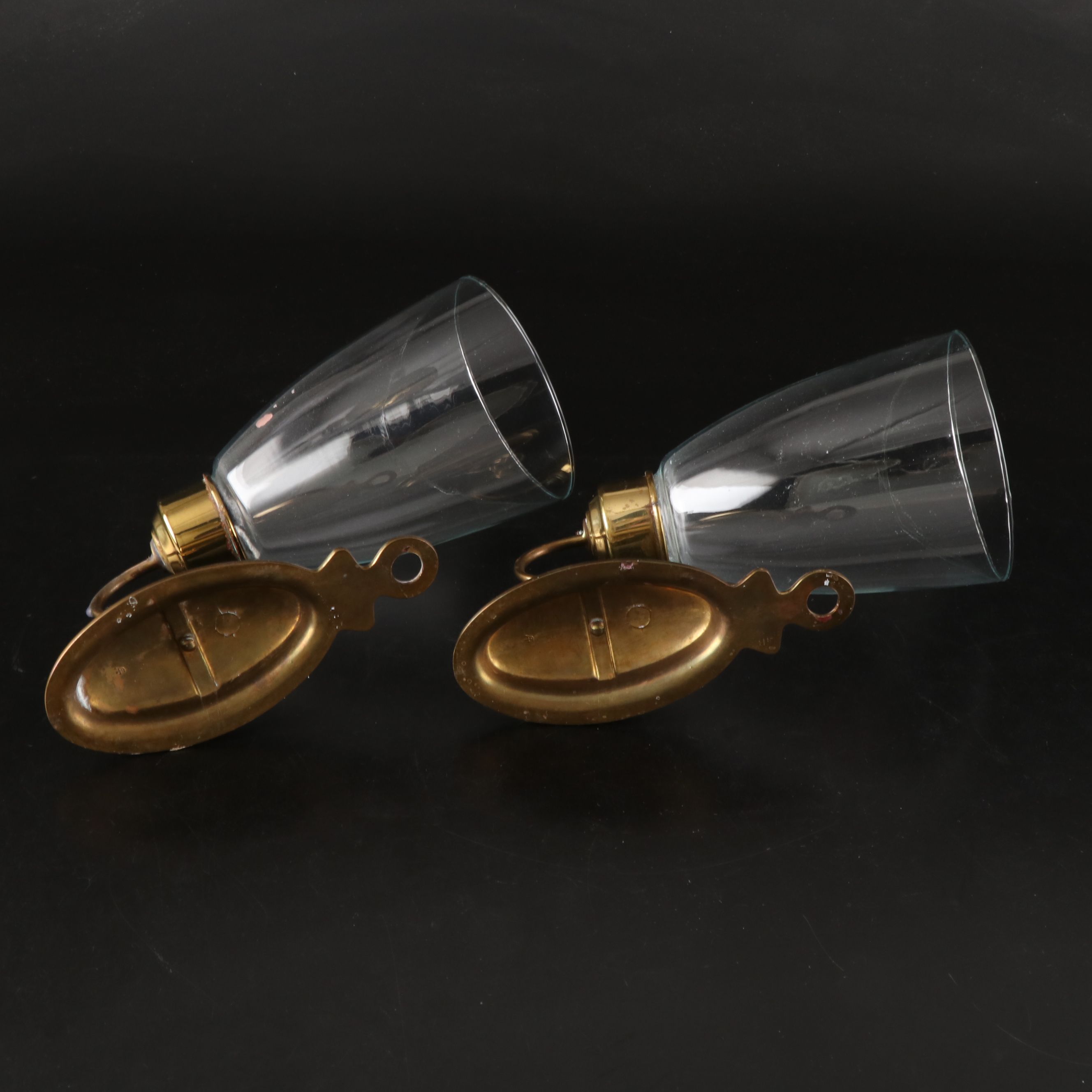 Pair of Modern Wall Sconces with Federal Style Double Candlestick Wall Sconce