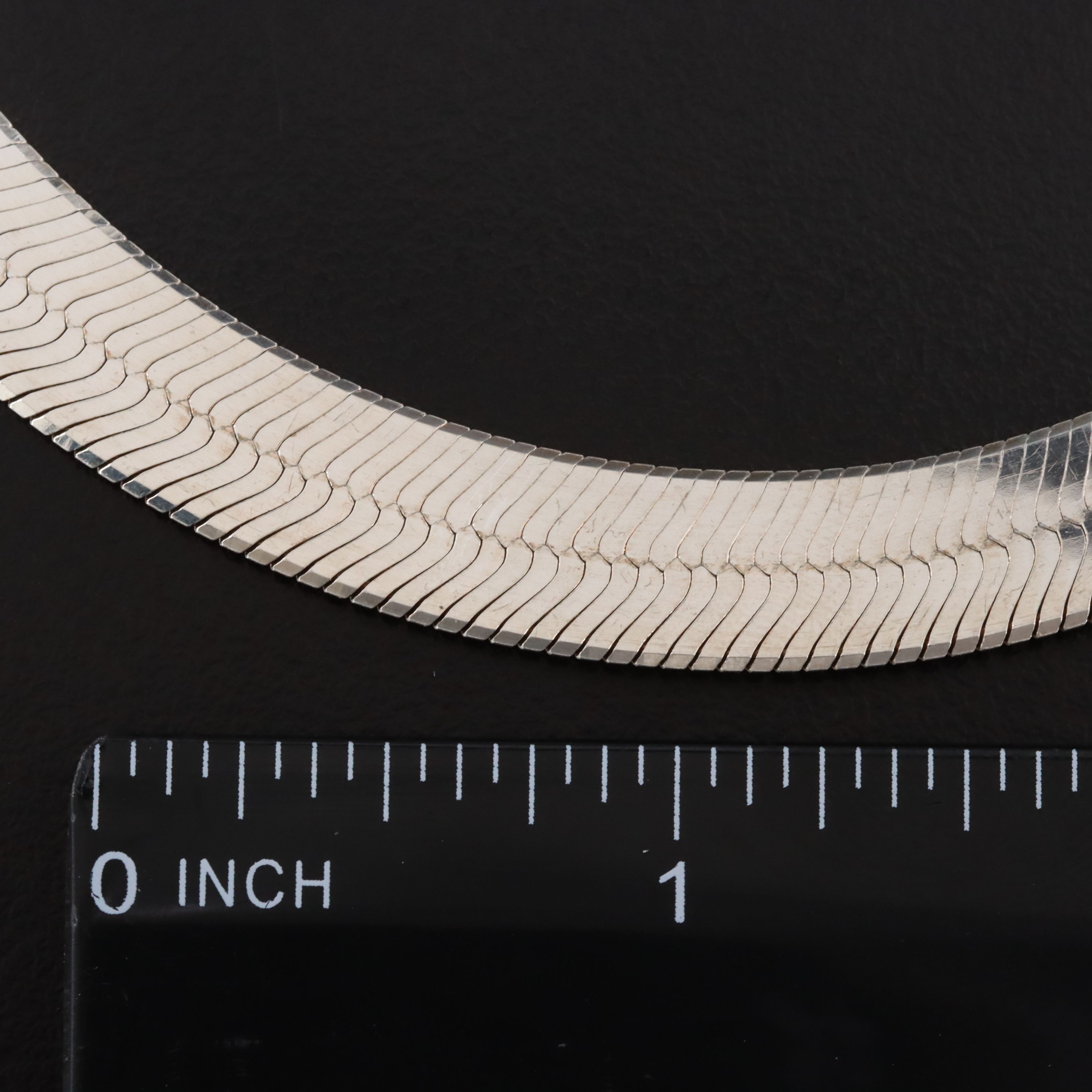 Sterling Herringbone Chain Necklace