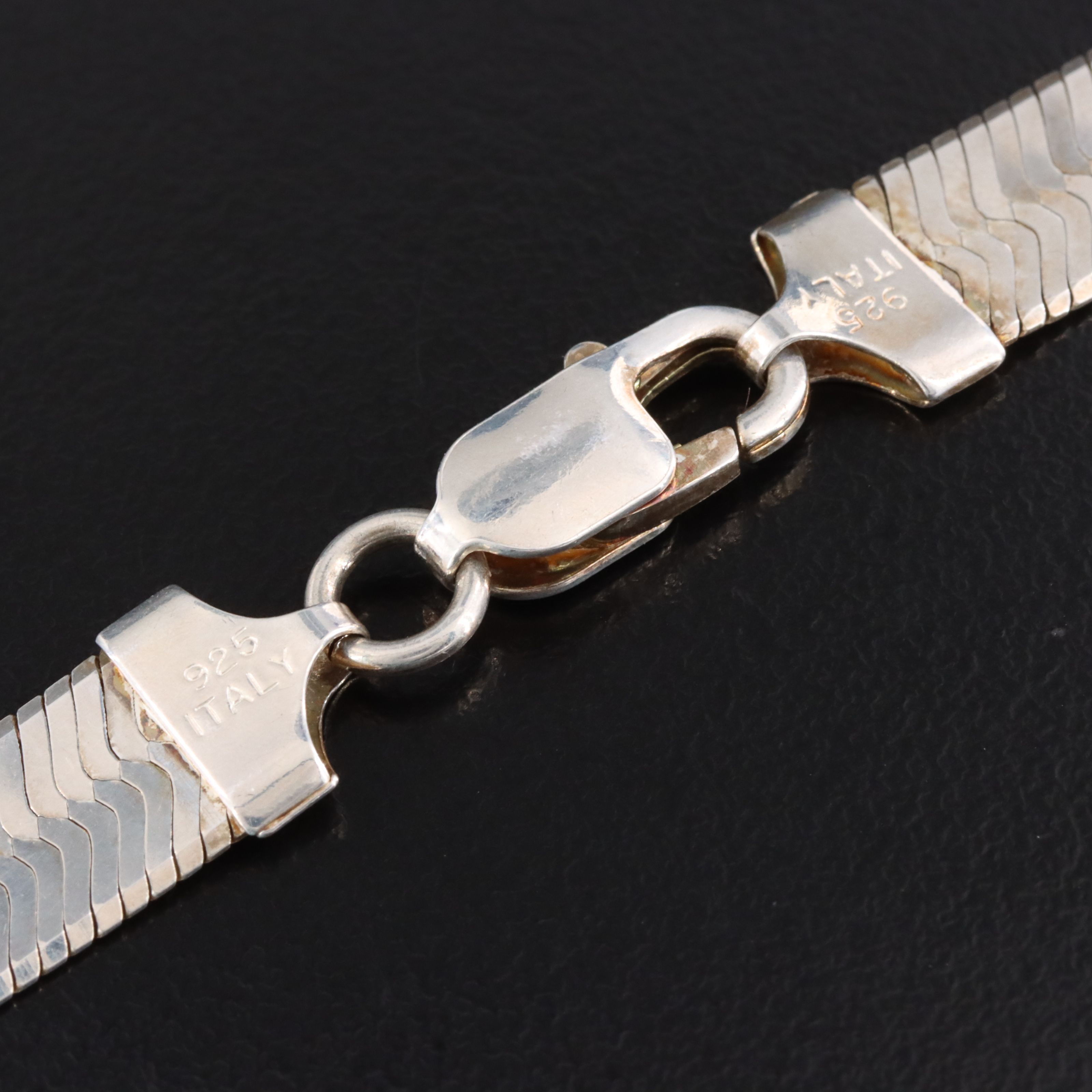 Sterling Herringbone Chain Necklace