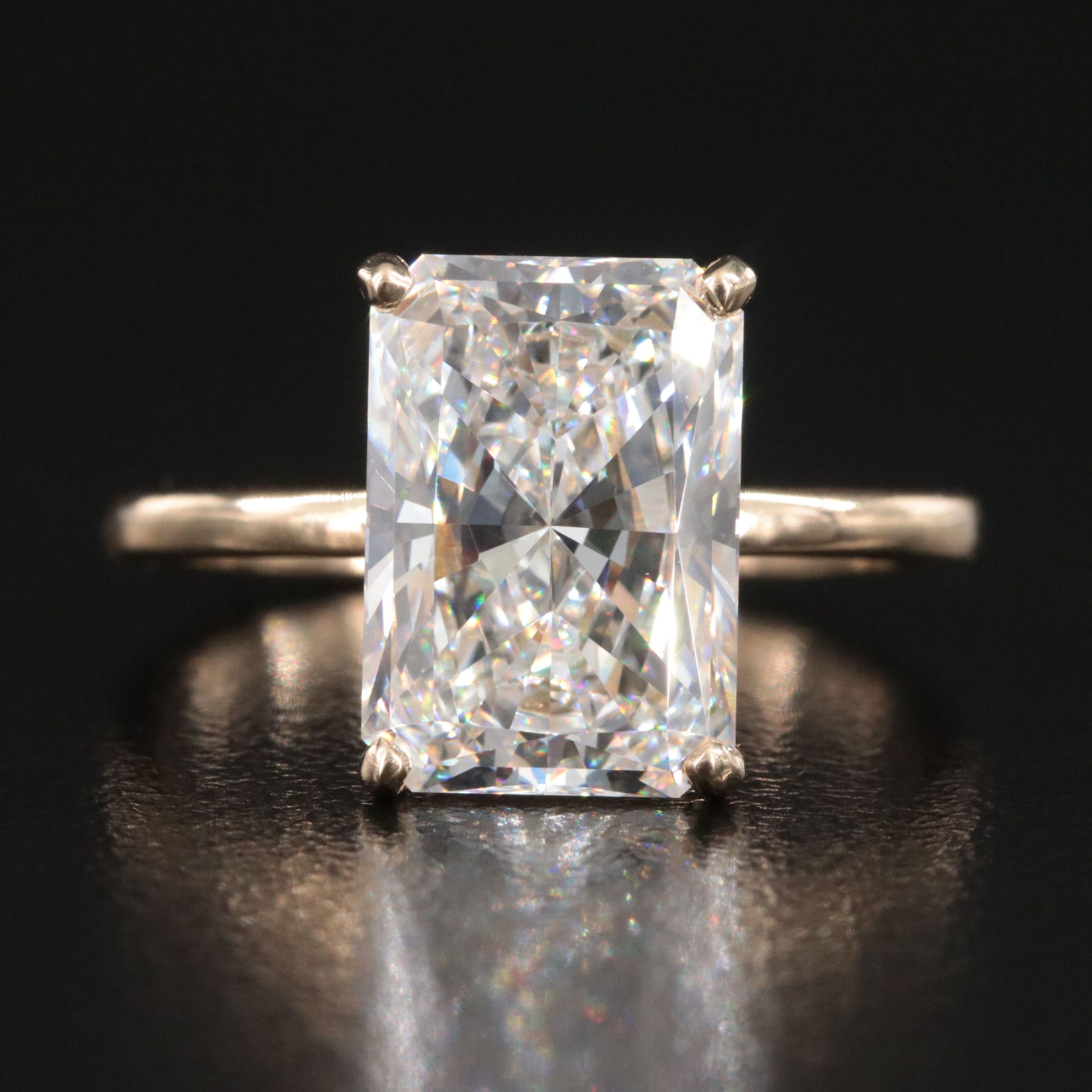 14K 4.04 CTW Lab Grown Diamond Solitaire Ring with IGI Report