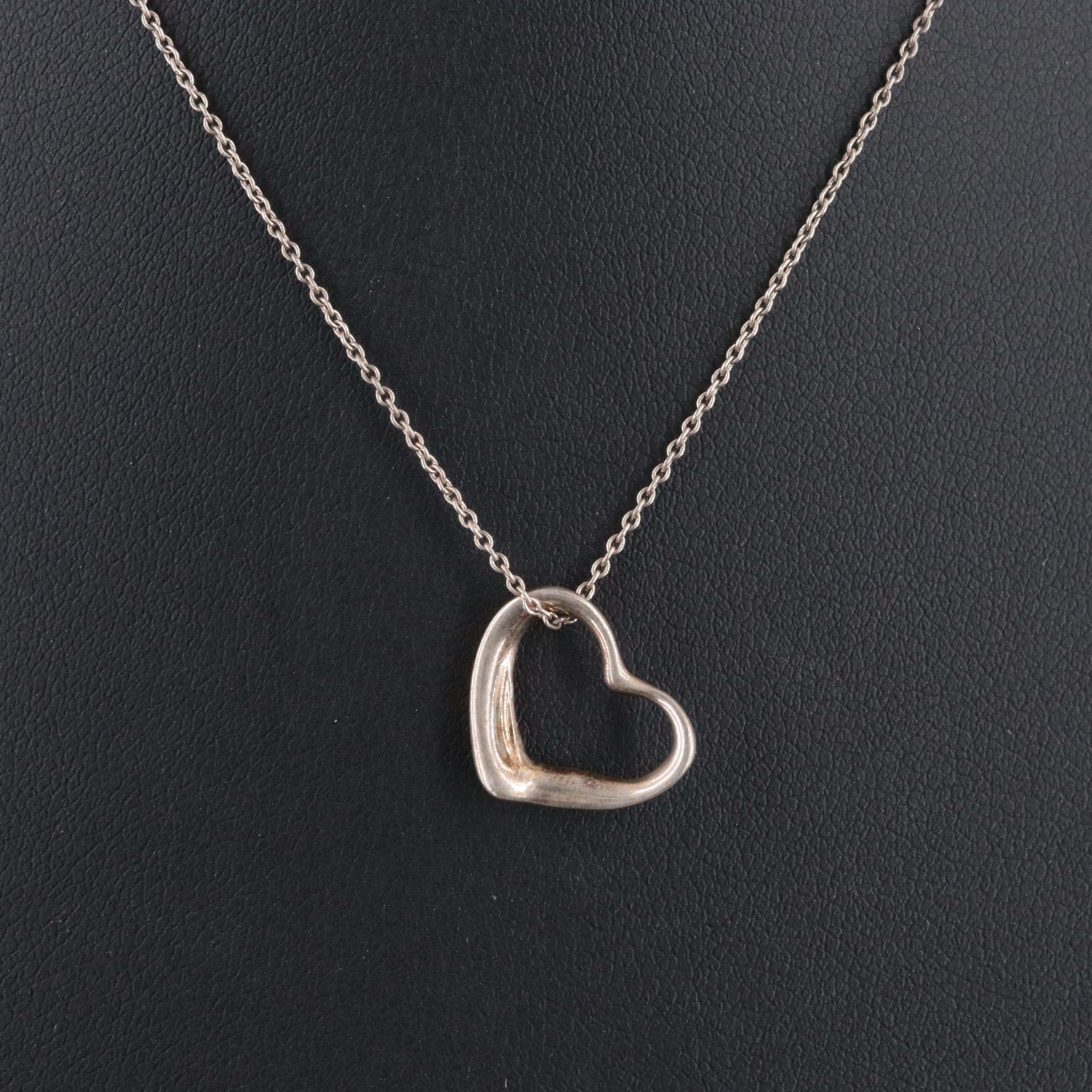 Elsa Peretti for Tiffany & Co. Sterling Open Heart Pendant Necklace