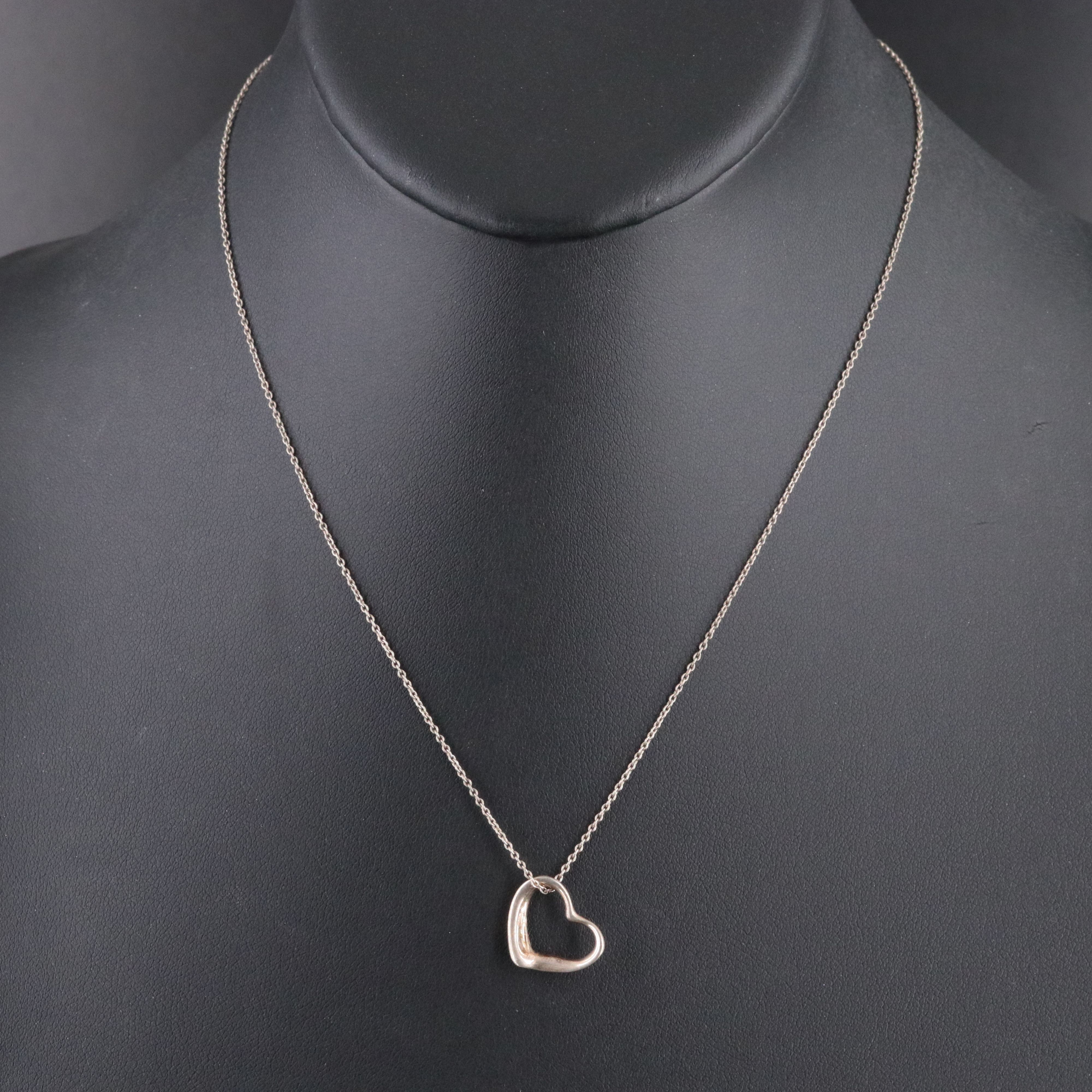 Elsa Peretti for Tiffany & Co. Sterling Open Heart Pendant Necklace