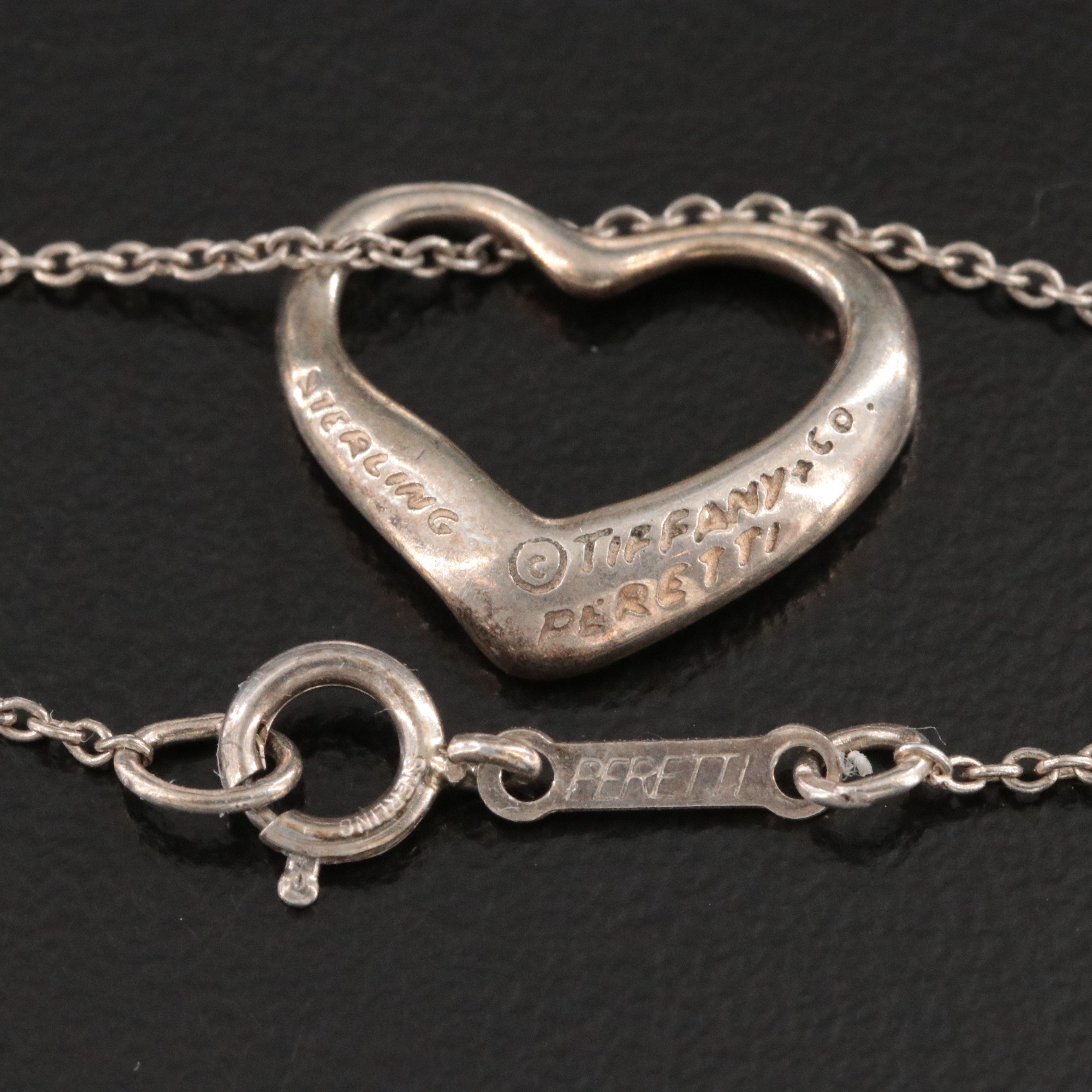 Elsa Peretti for Tiffany & Co. Sterling Open Heart Pendant Necklace
