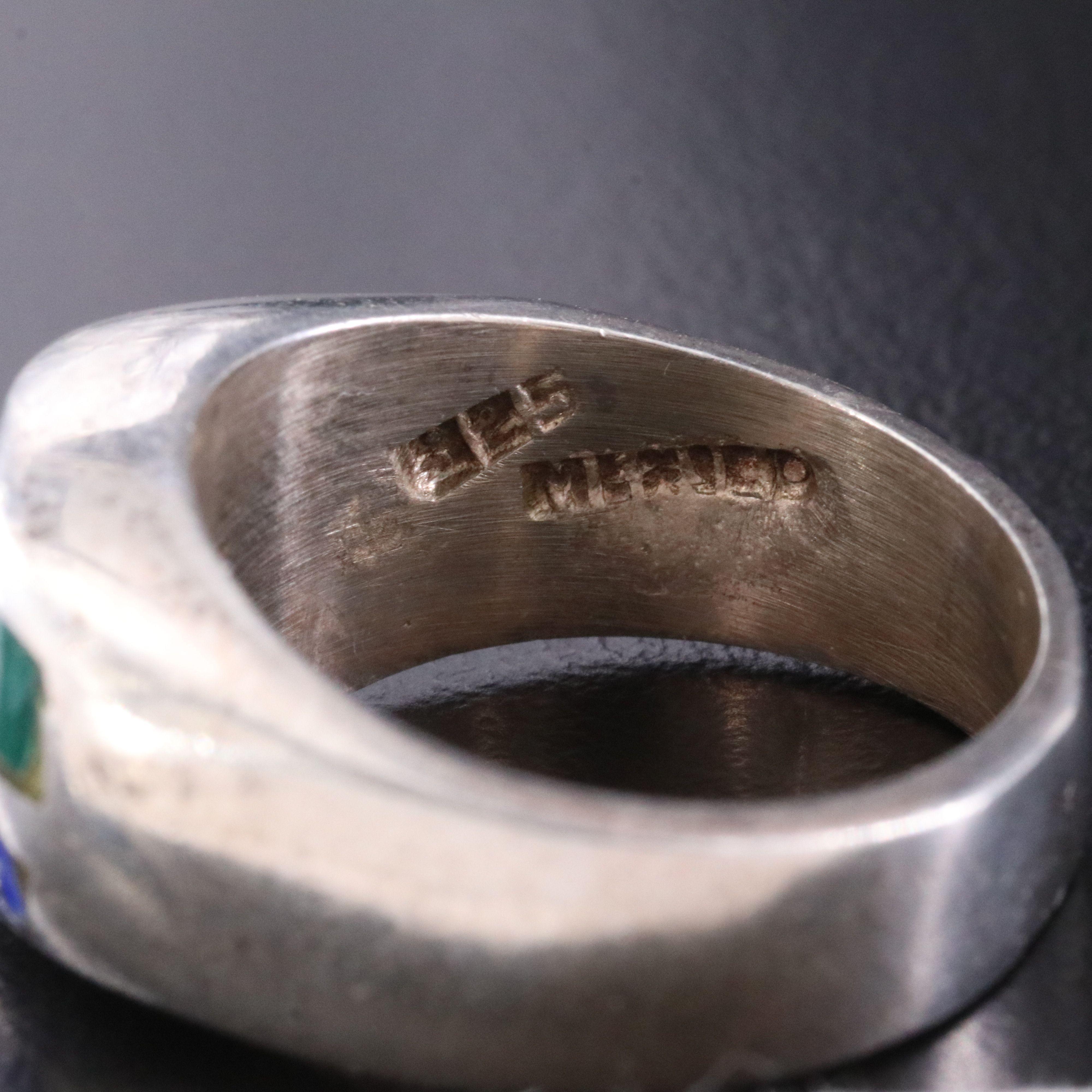 Mexican Sterling Inlay Ring