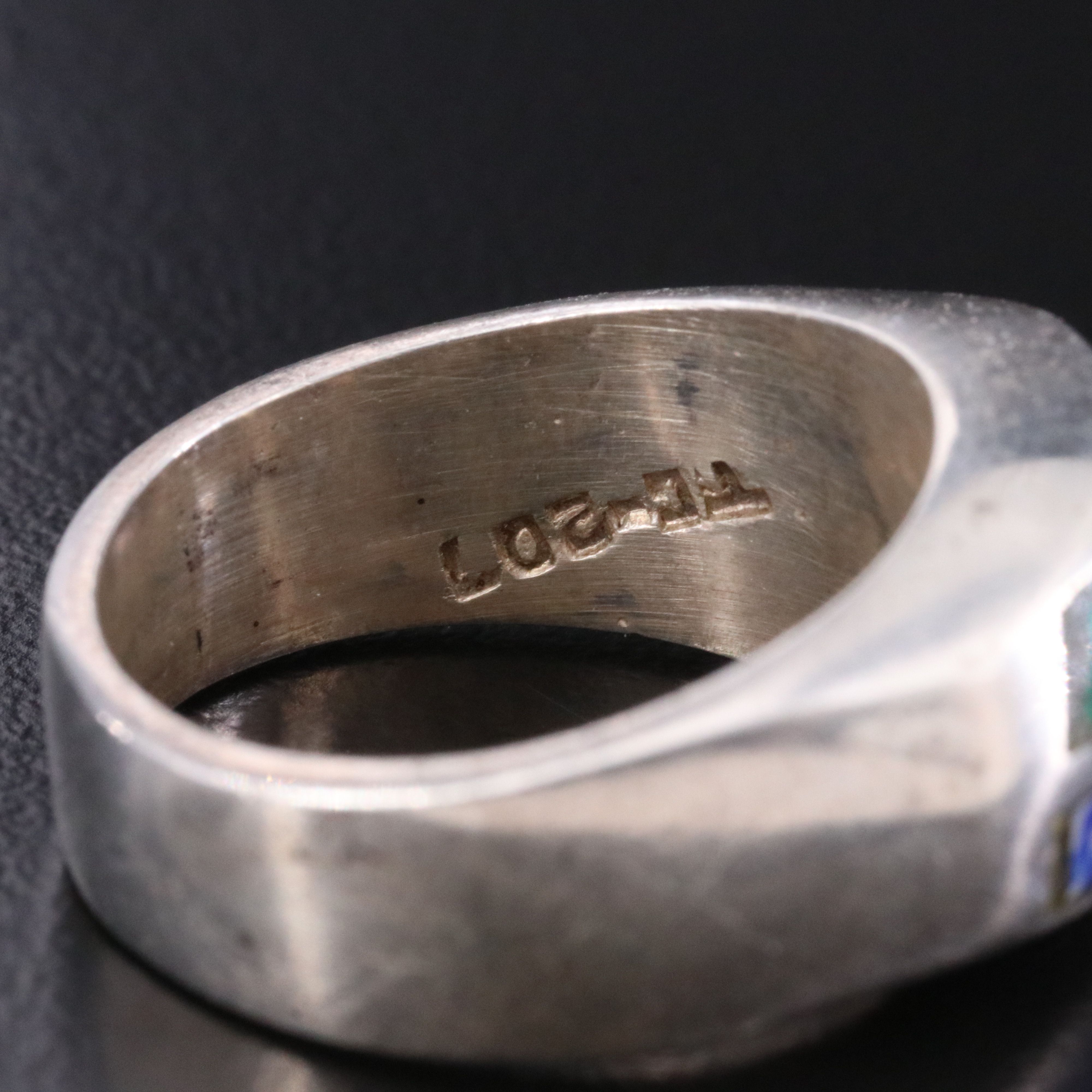 Mexican Sterling Inlay Ring