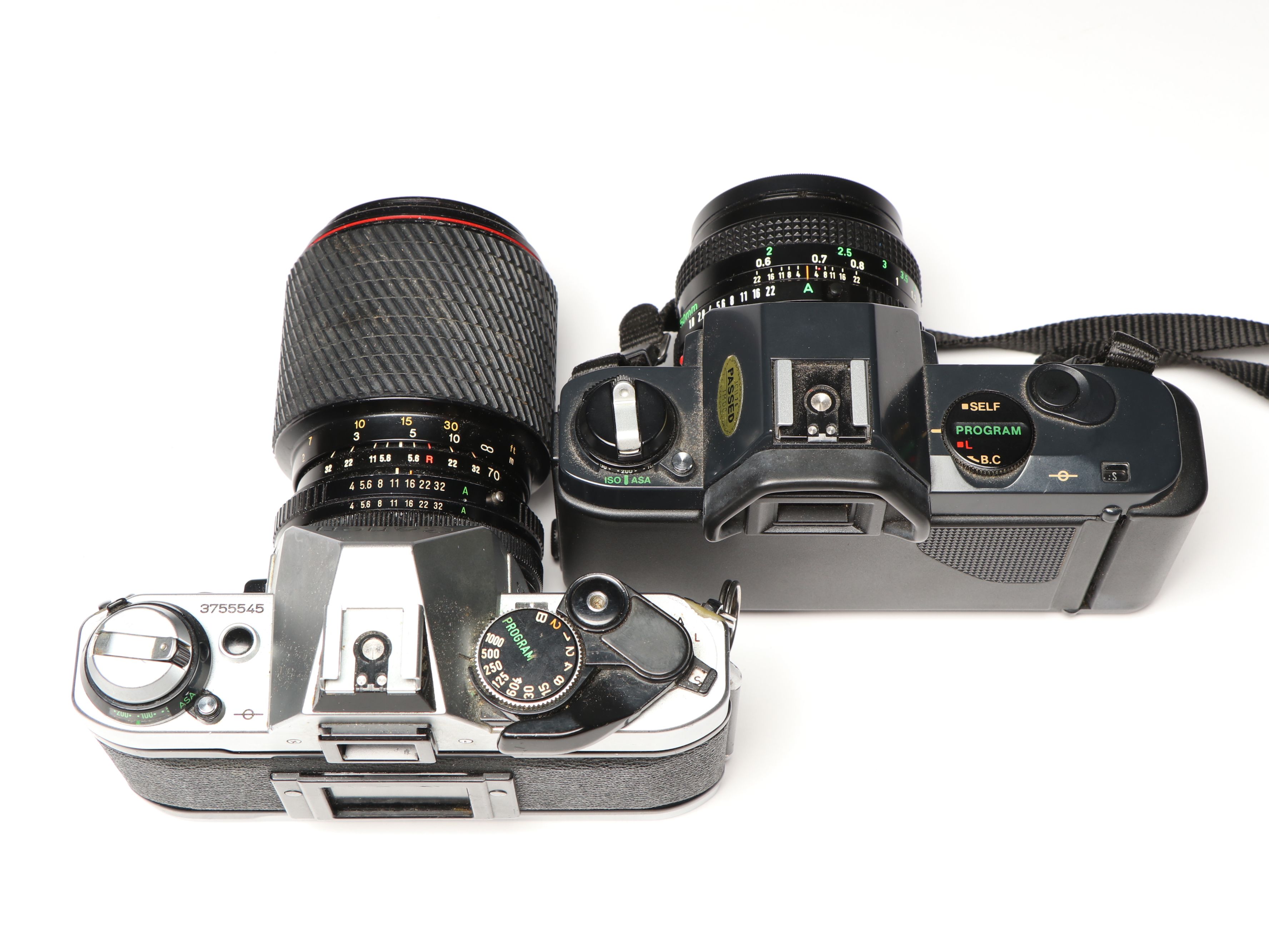 Canon T50 and AE-1 35mm Film Cameras with Other Lenses