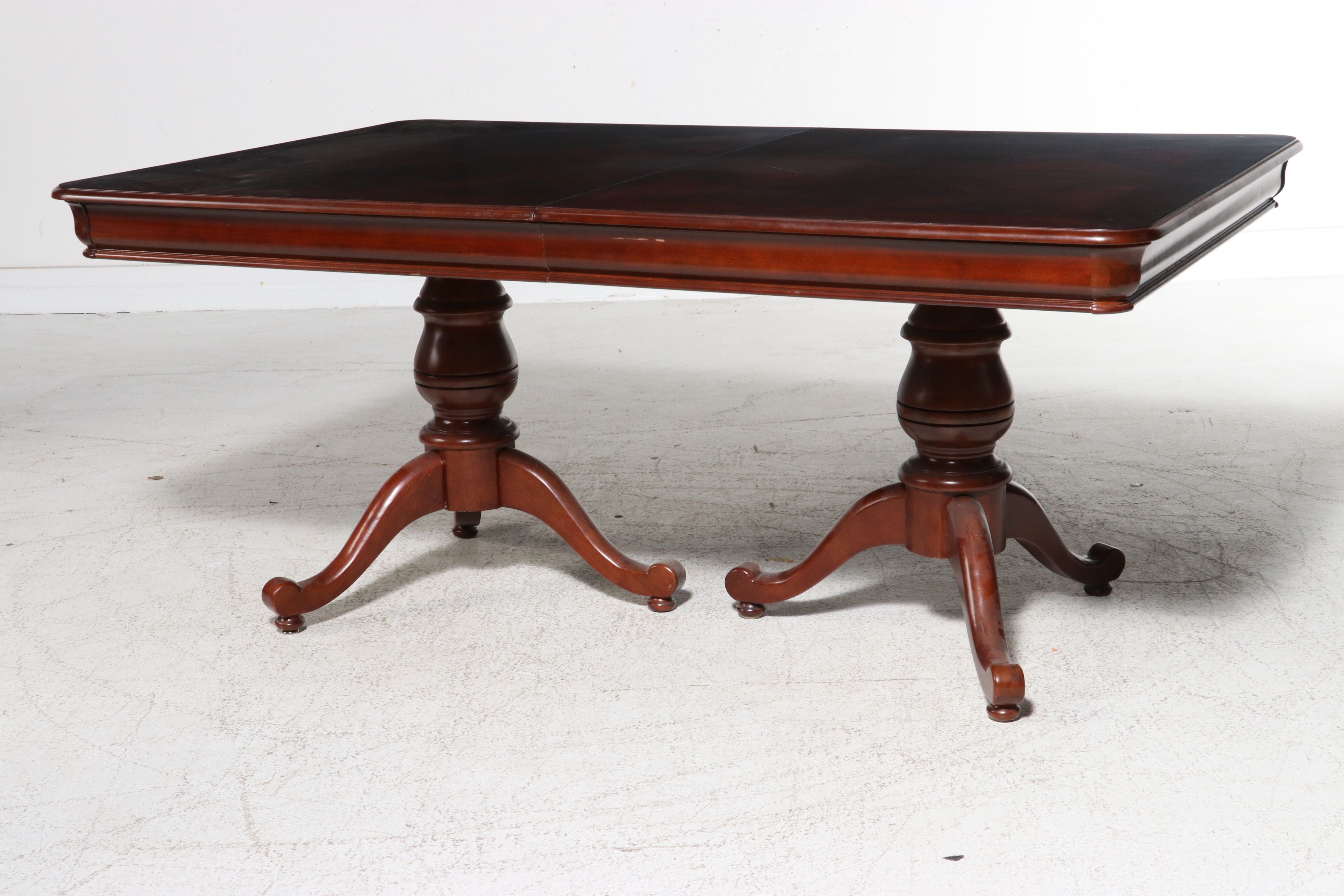 Seven-Piece Universal Furniture Traditional Cherry Double Pedestal Dining Set