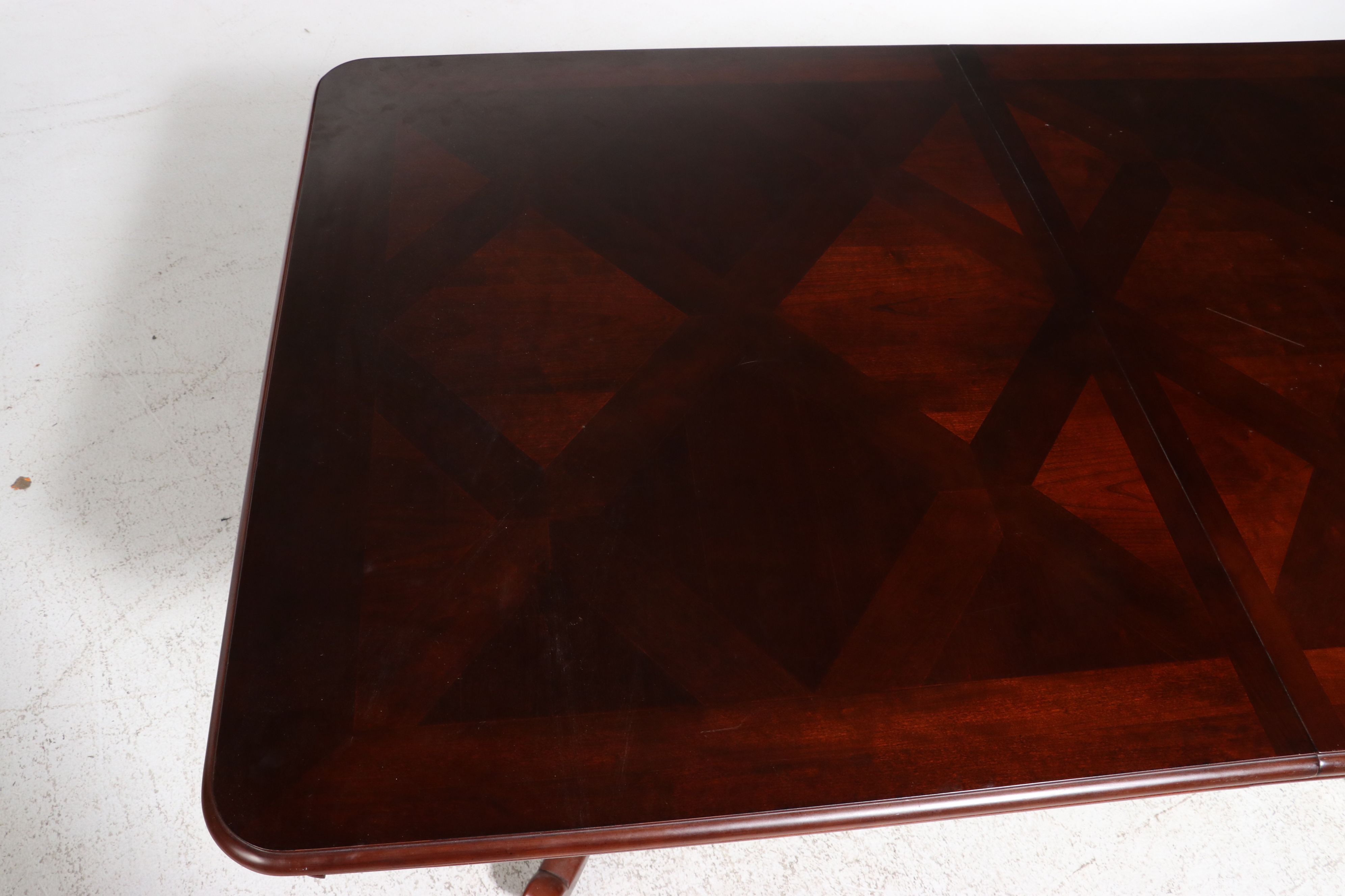 Seven-Piece Universal Furniture Traditional Cherry Double Pedestal Dining Set