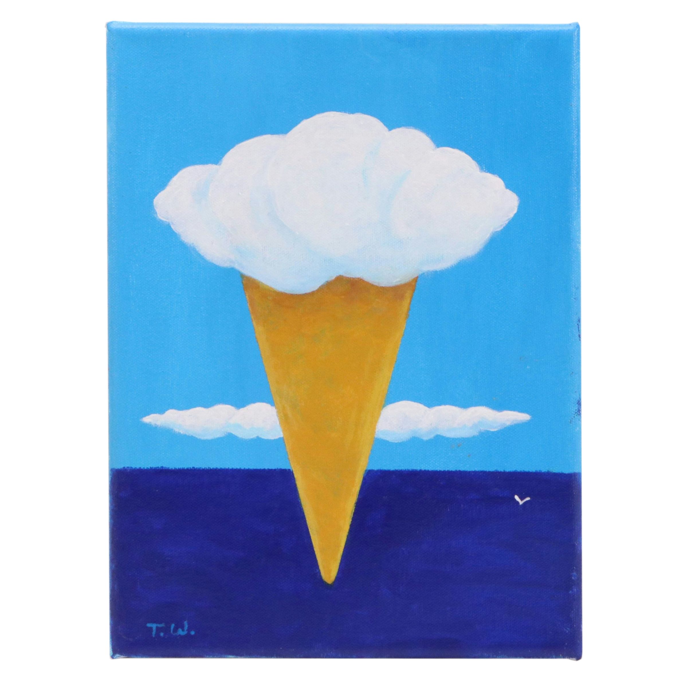James Thomas Watkins Surrealist Style Seascapes of Ice Cream, 21st Century