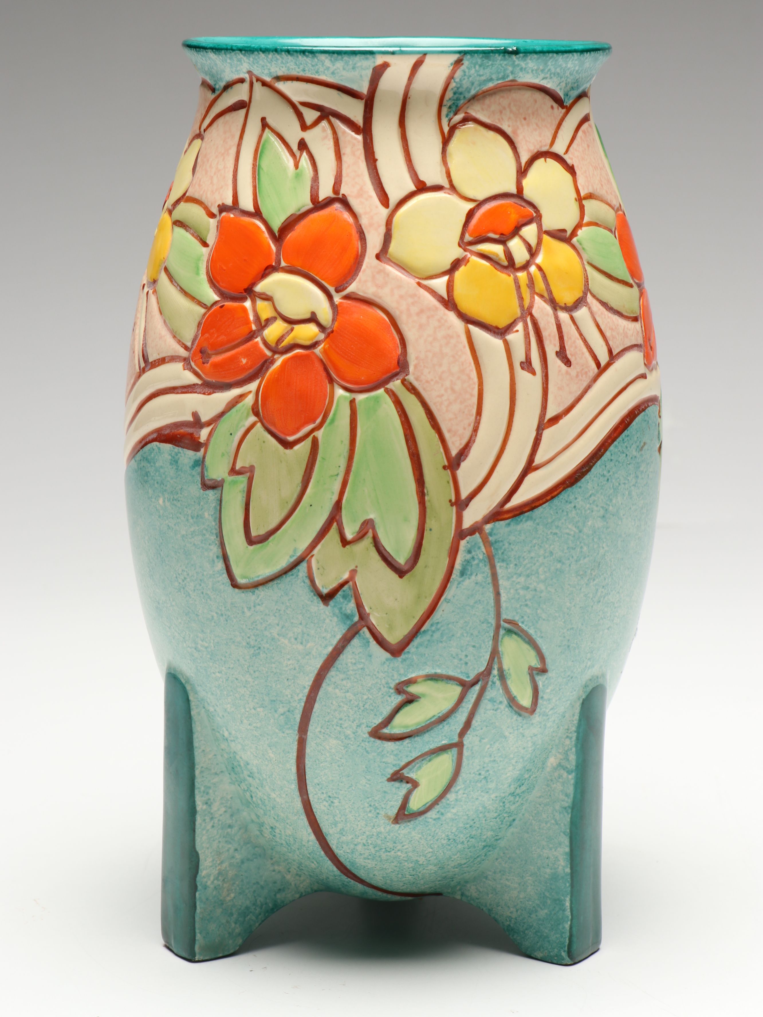 Thomas Forrester & Sons "Fuchsia" Art Deco Ceramic Vase