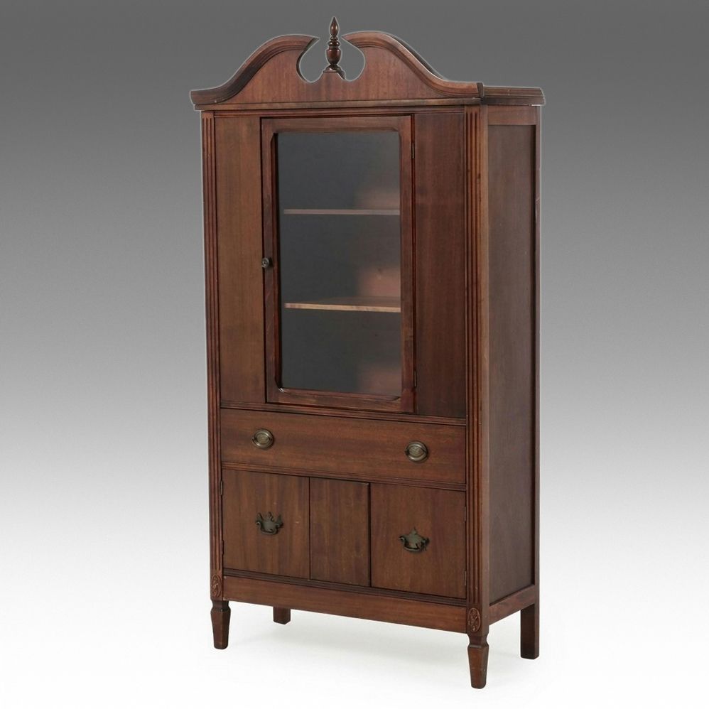 Federal Style Mahogany Secretary Bookcase, Early to Mid-20th Century