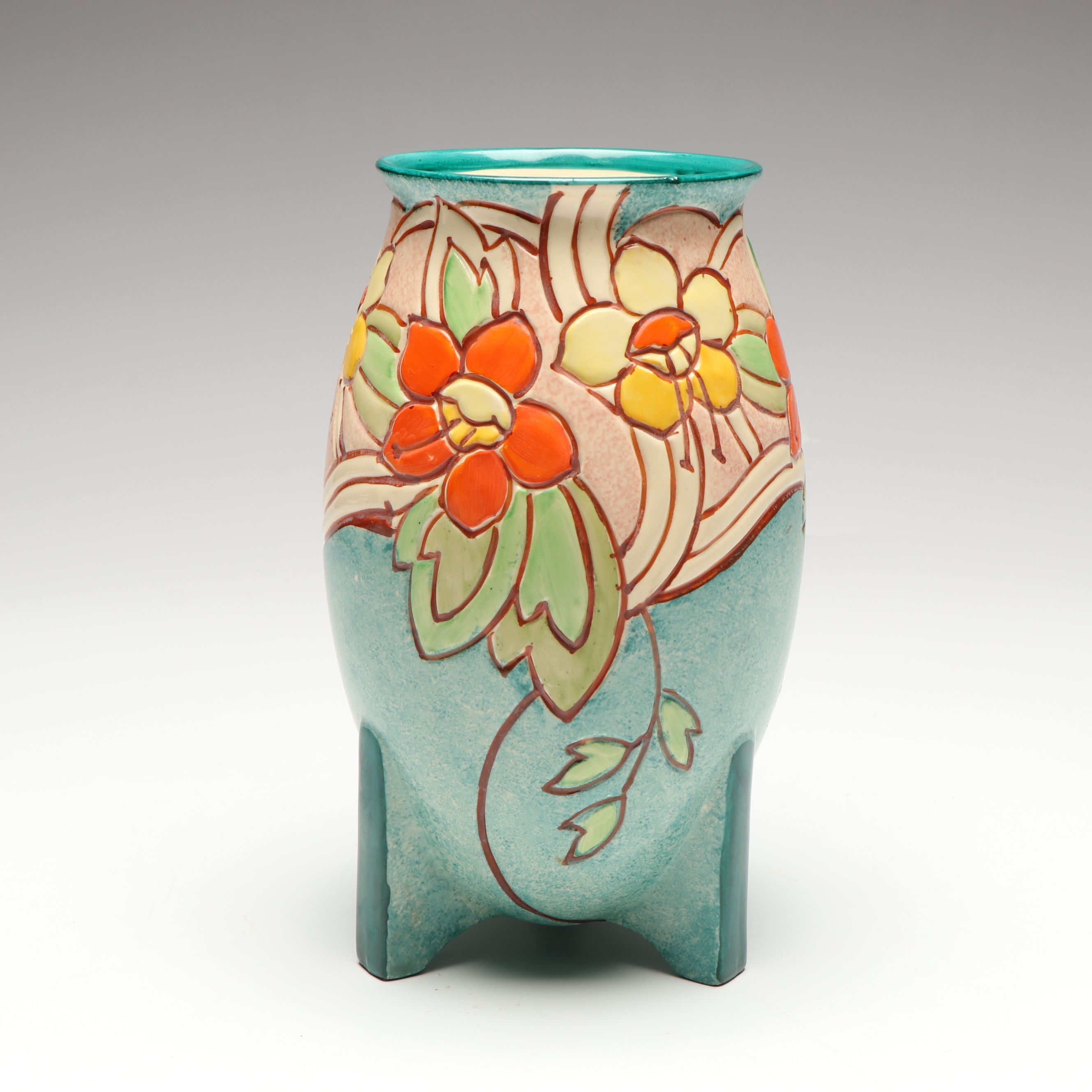 Thomas Forrester & Sons "Fuchsia" Art Deco Ceramic Vase