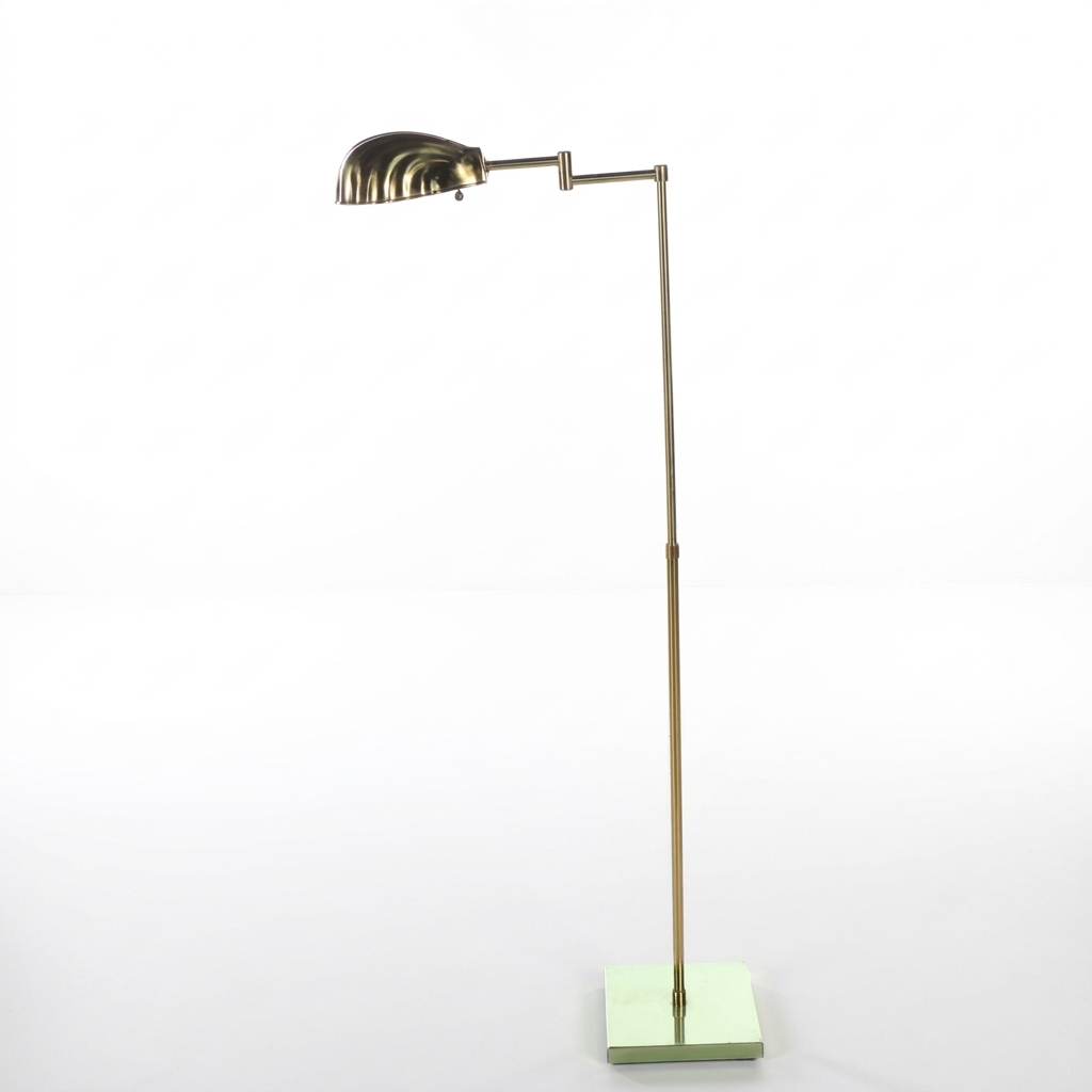 Brass Finish Seashell Adjustable Floor Lamp