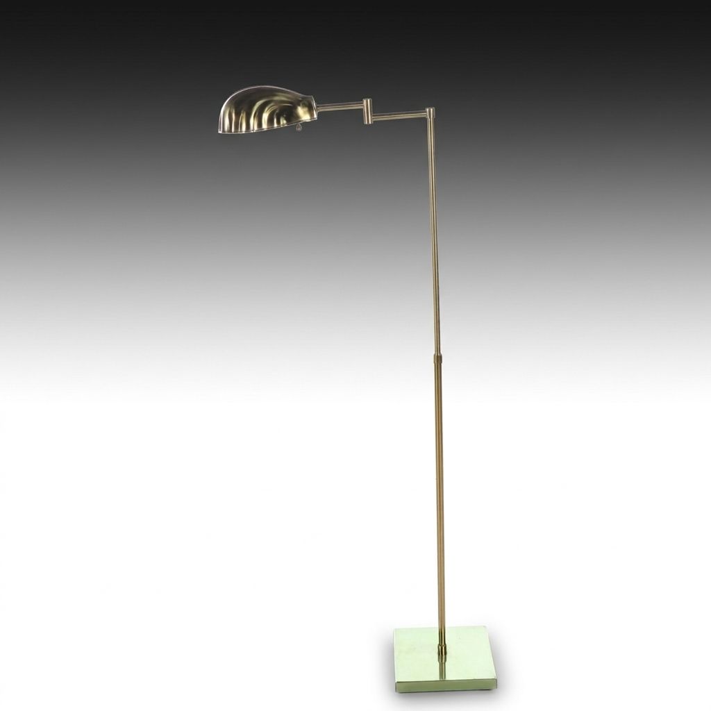 Brass Finish Seashell Adjustable Floor Lamp