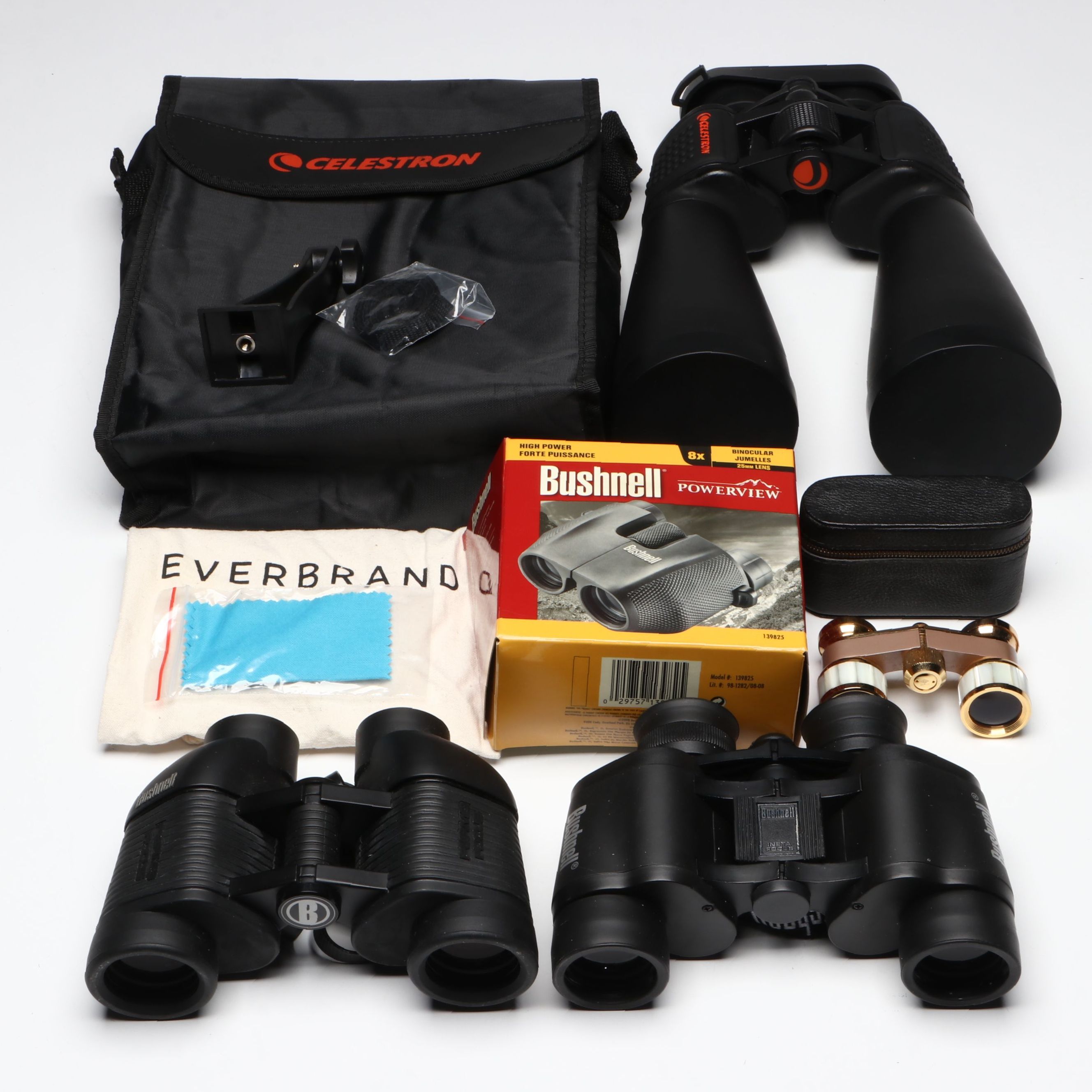 Vintage Bushnell Opera Glasses with Celestron and More Binoculars