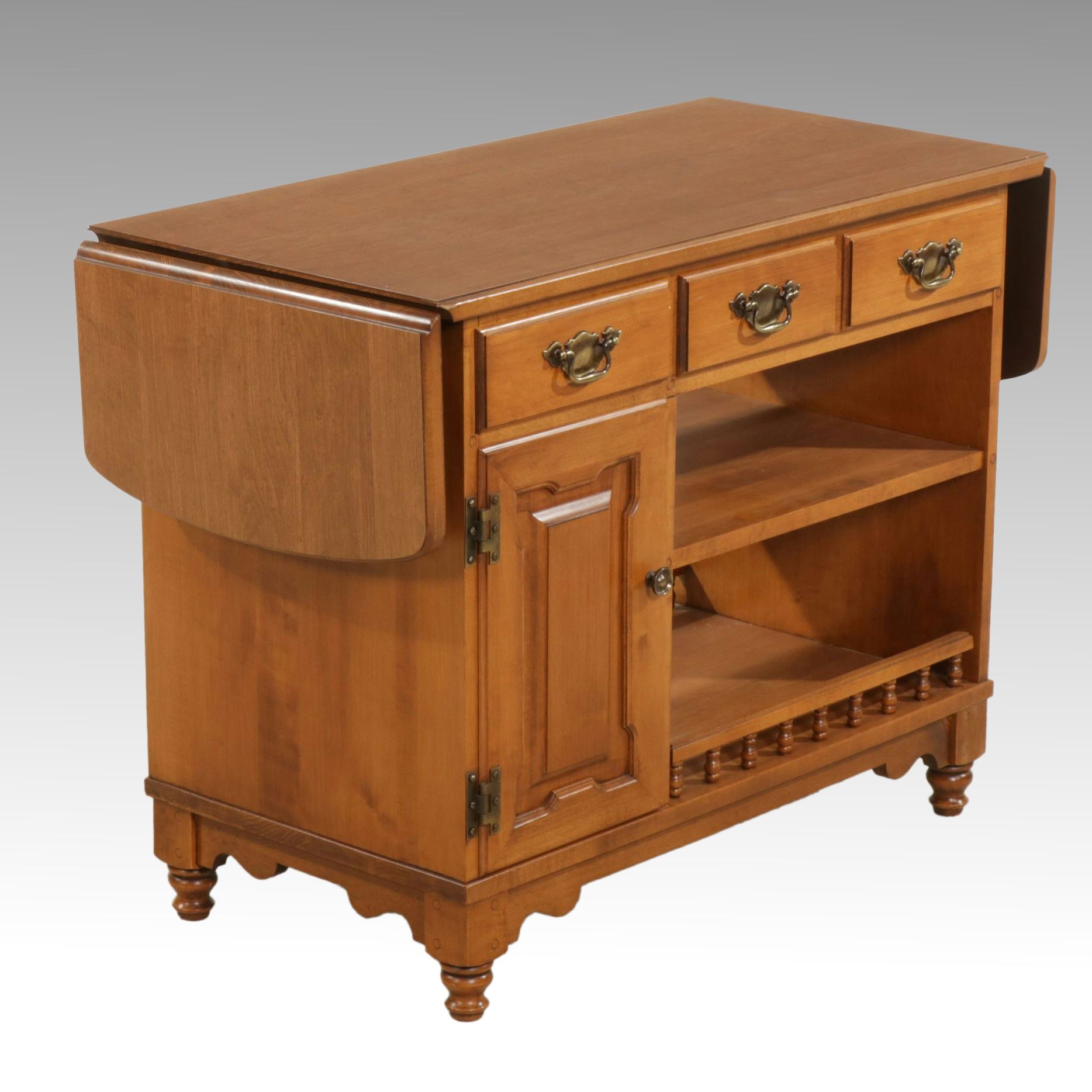 Tell City Colonial Revival Maple Drop Leaf Server