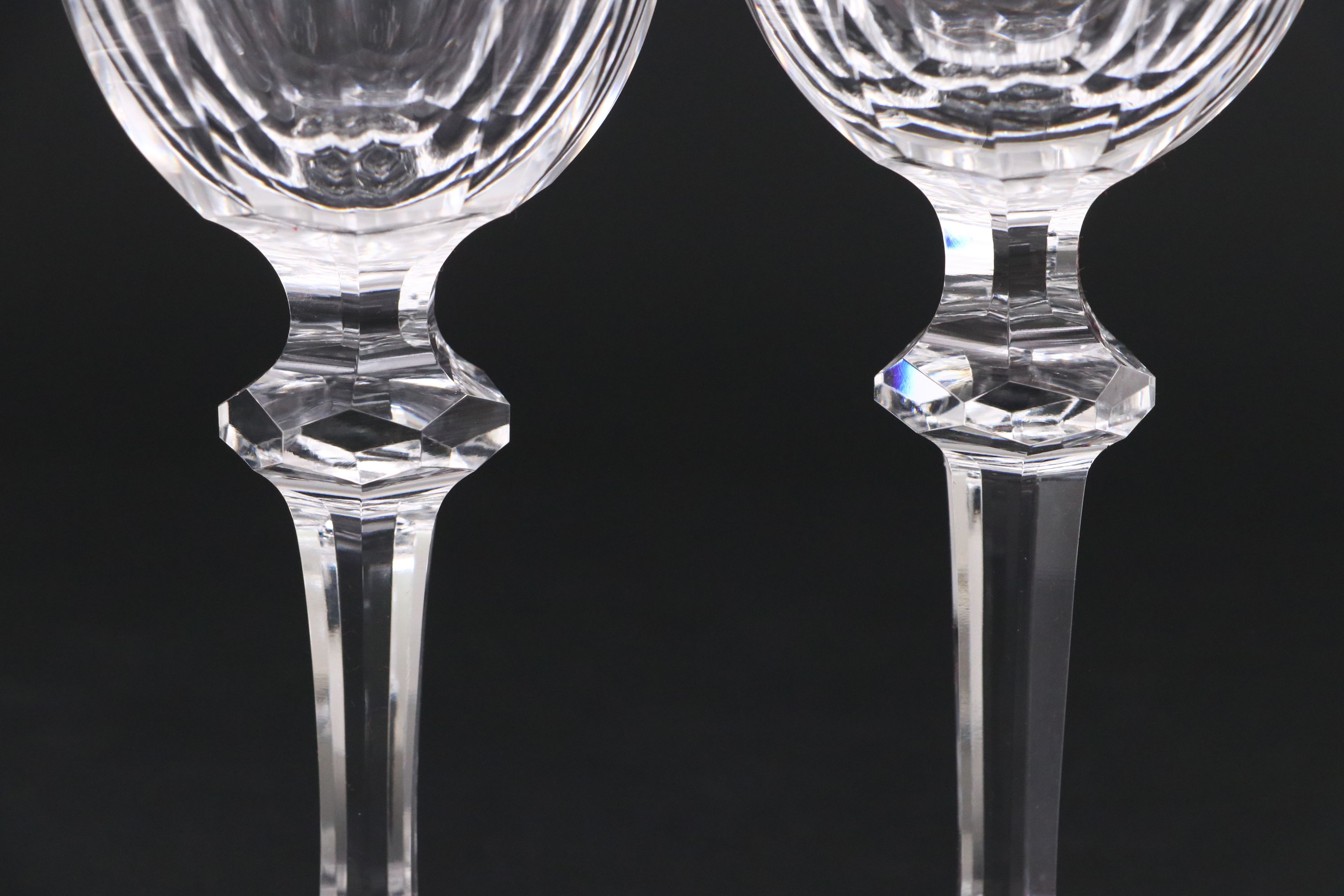 Waterford Crystal "Curraghmore" Claret Wine Glasses, Late 20th/Early 21st C.