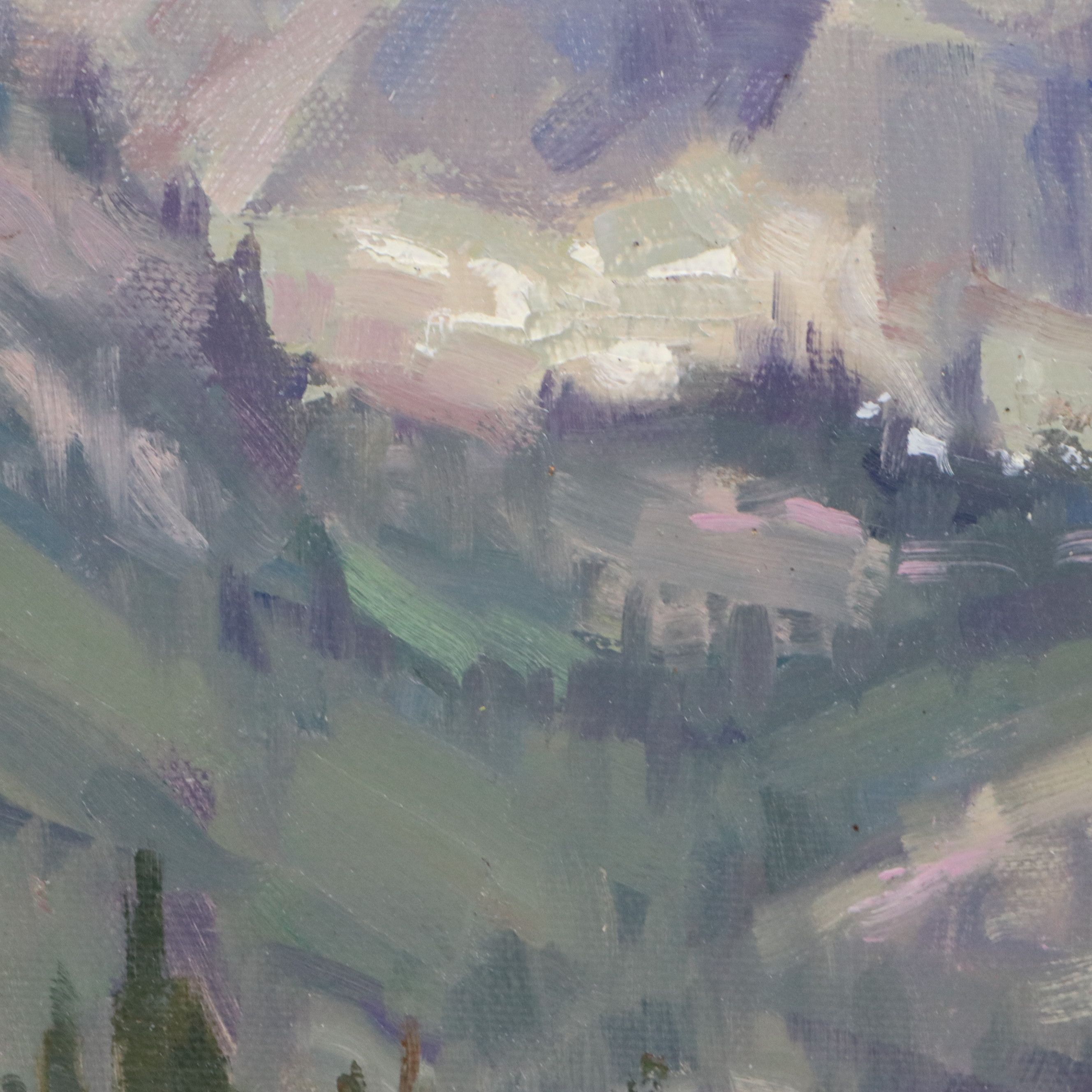 Chuck Marshall Landscape Oil Painting "The Tetons," 21st Century