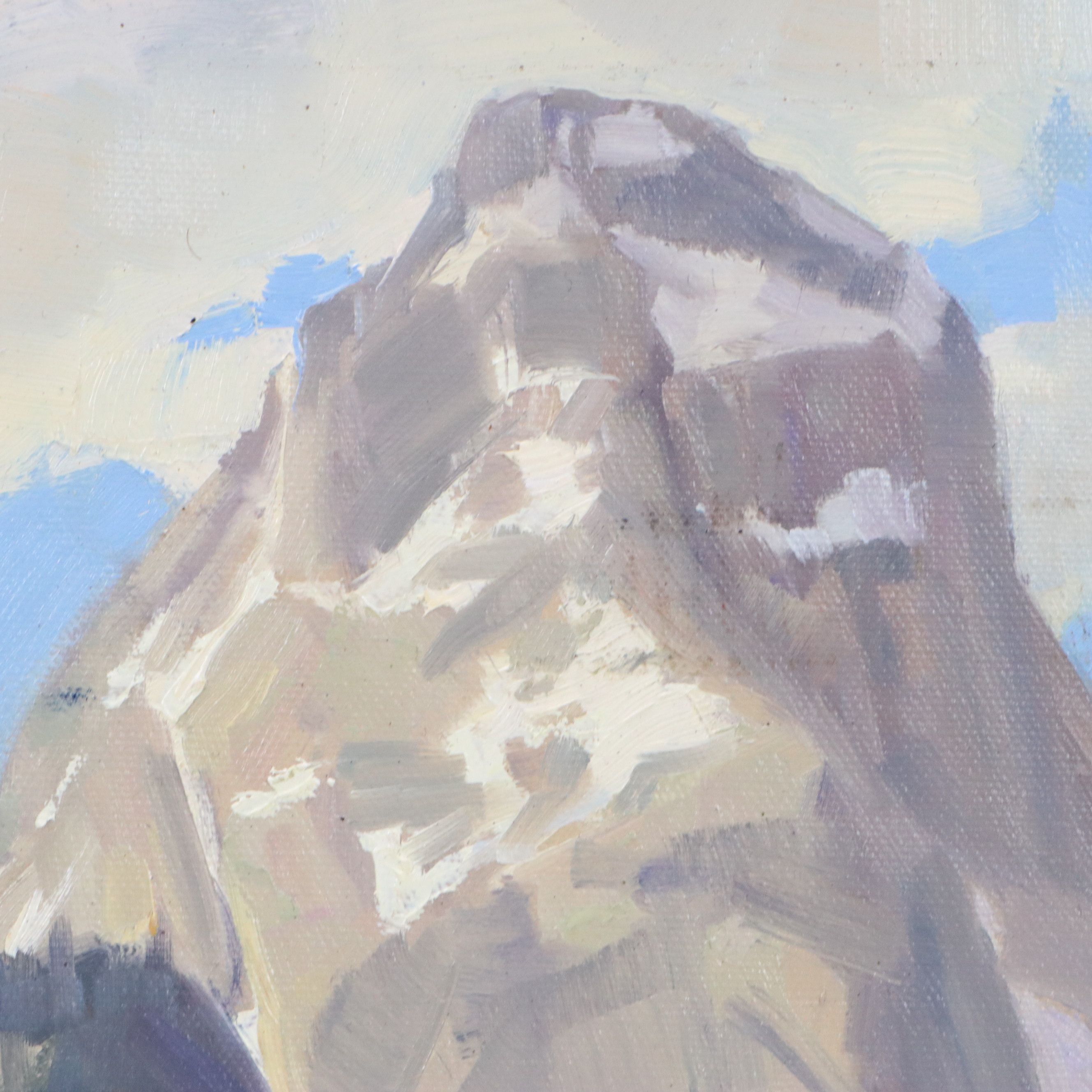 Chuck Marshall Landscape Oil Painting "The Tetons," 21st Century
