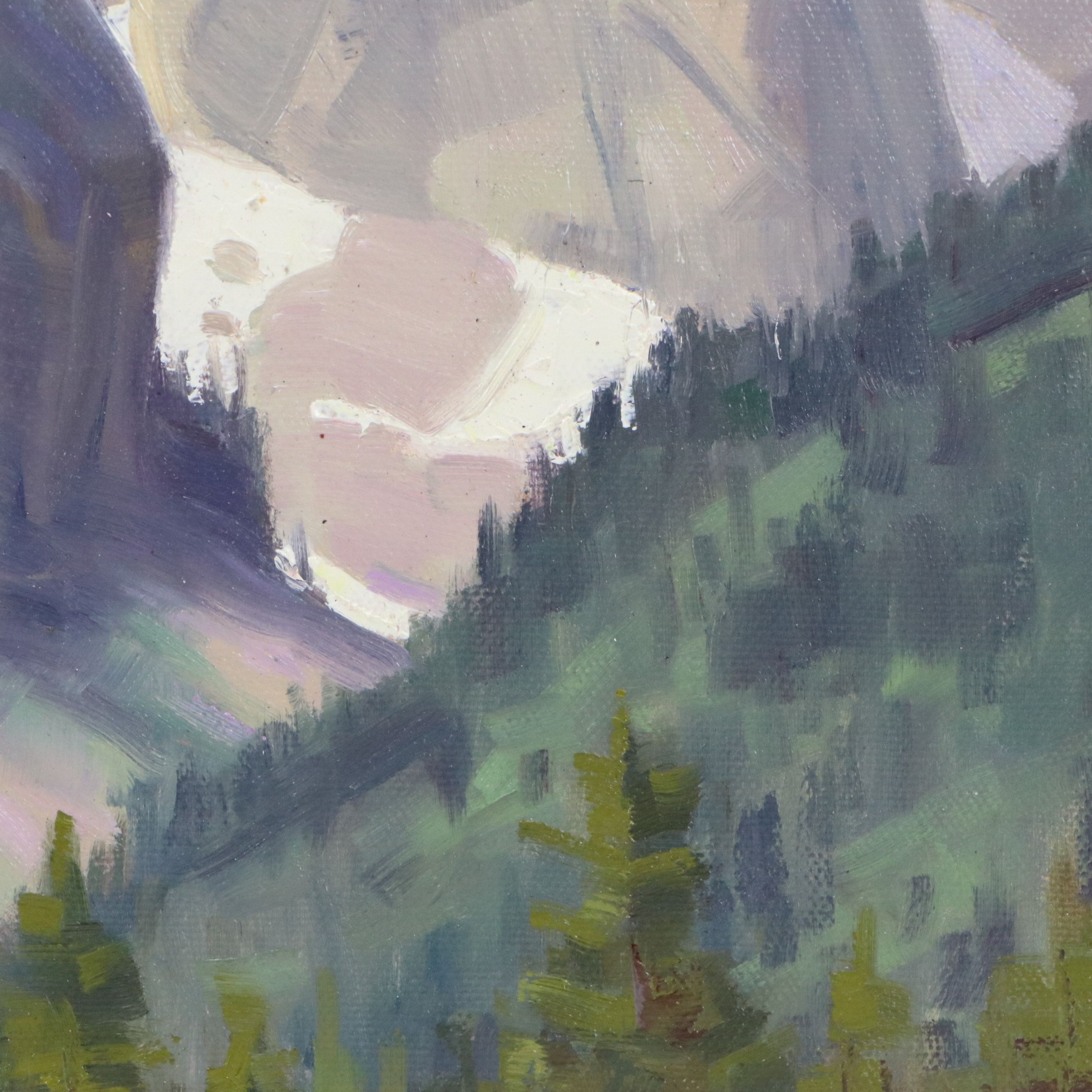 Chuck Marshall Landscape Oil Painting "The Tetons," 21st Century