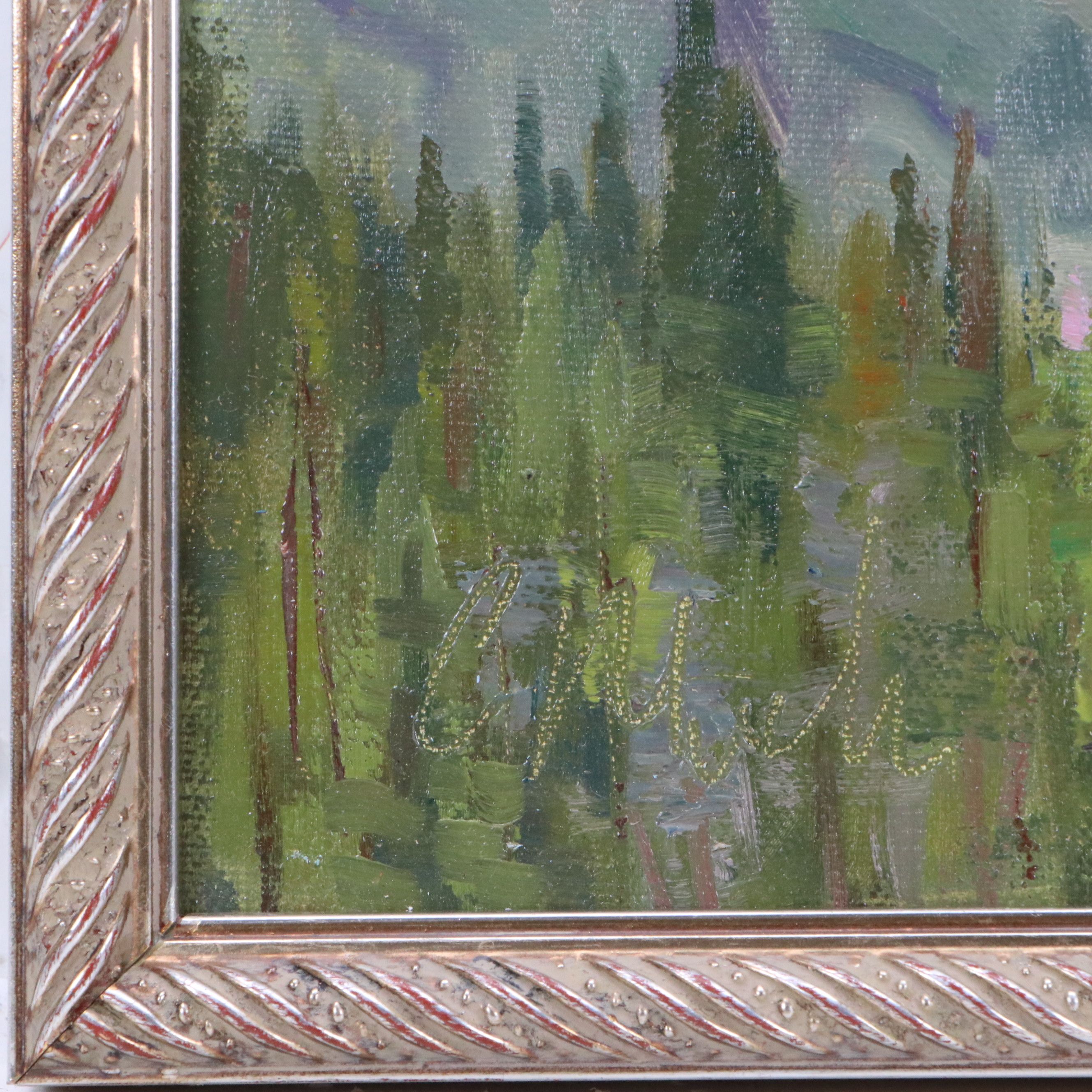 Chuck Marshall Landscape Oil Painting "The Tetons," 21st Century