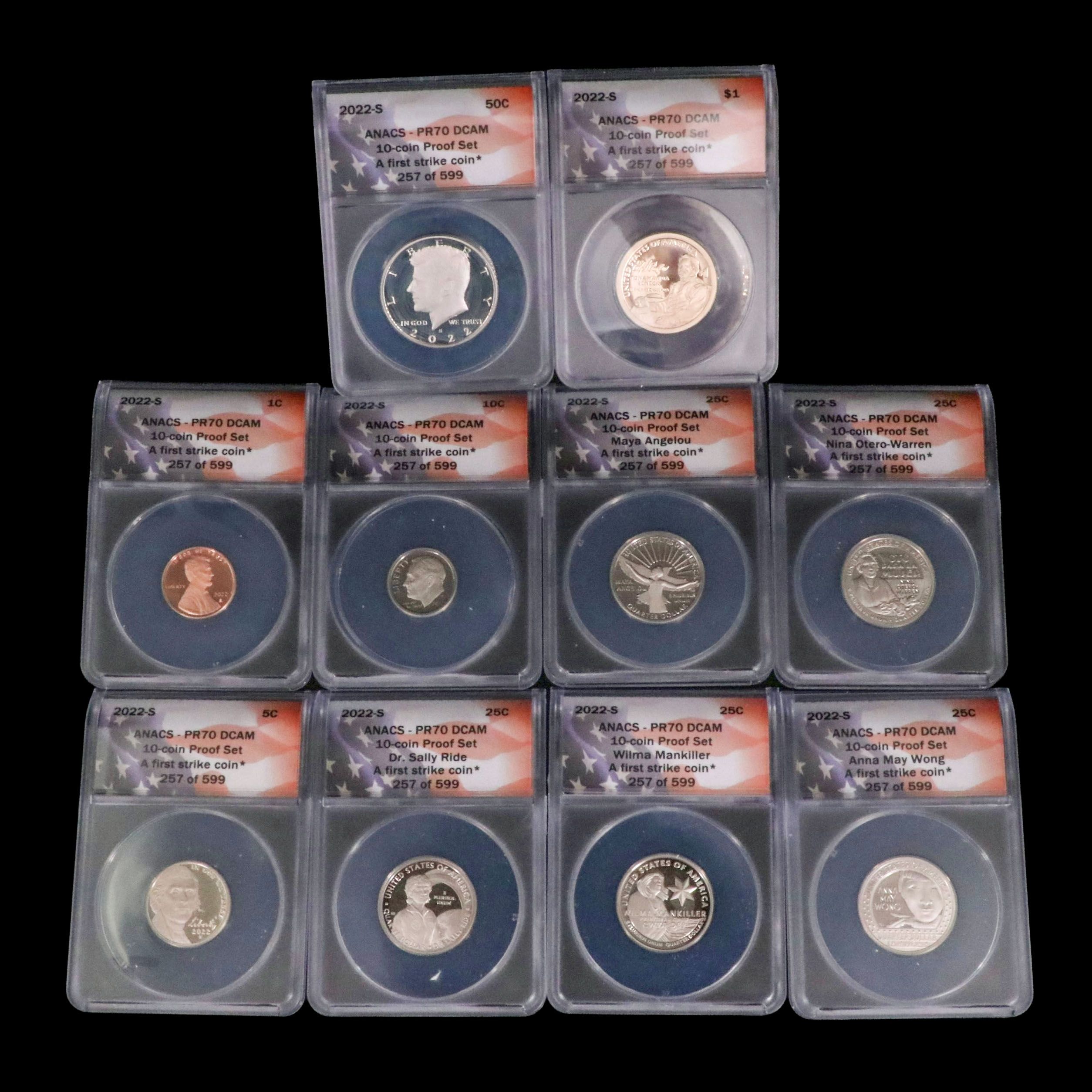 ANACS PR70 DCAM 2022-S Modern Proof Set