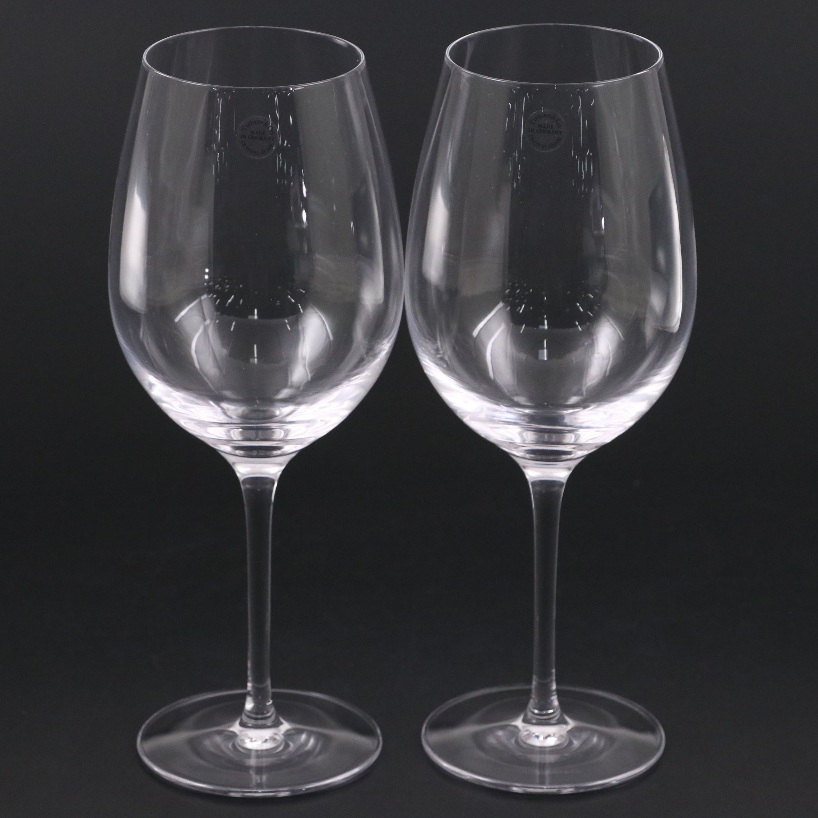 Tiffany & Co. Crystal Wine Glasses with Meito "Largo" China Serving Platter