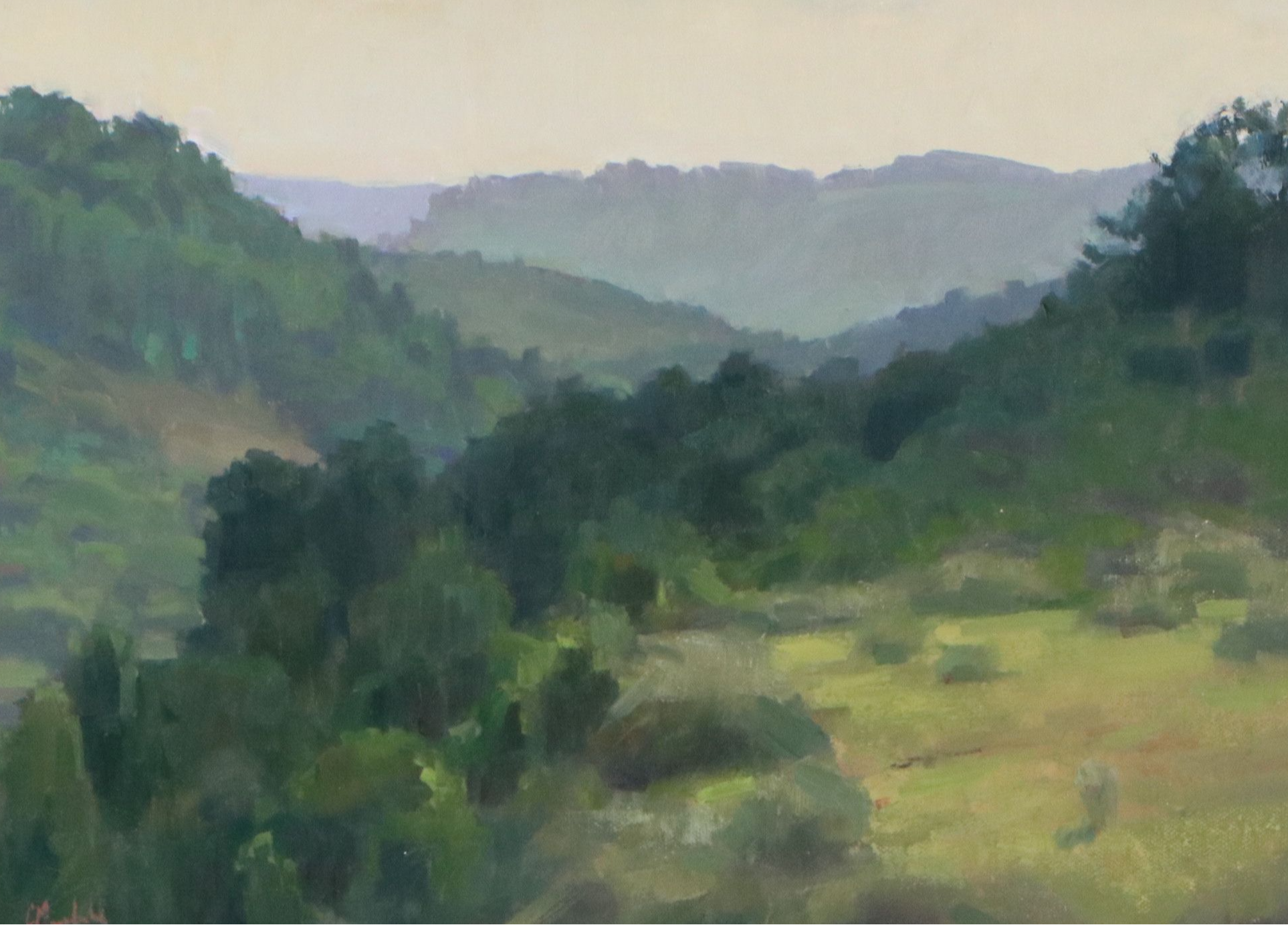 Chuck Marshall Forest Landscape Oil Painting, 21st Century