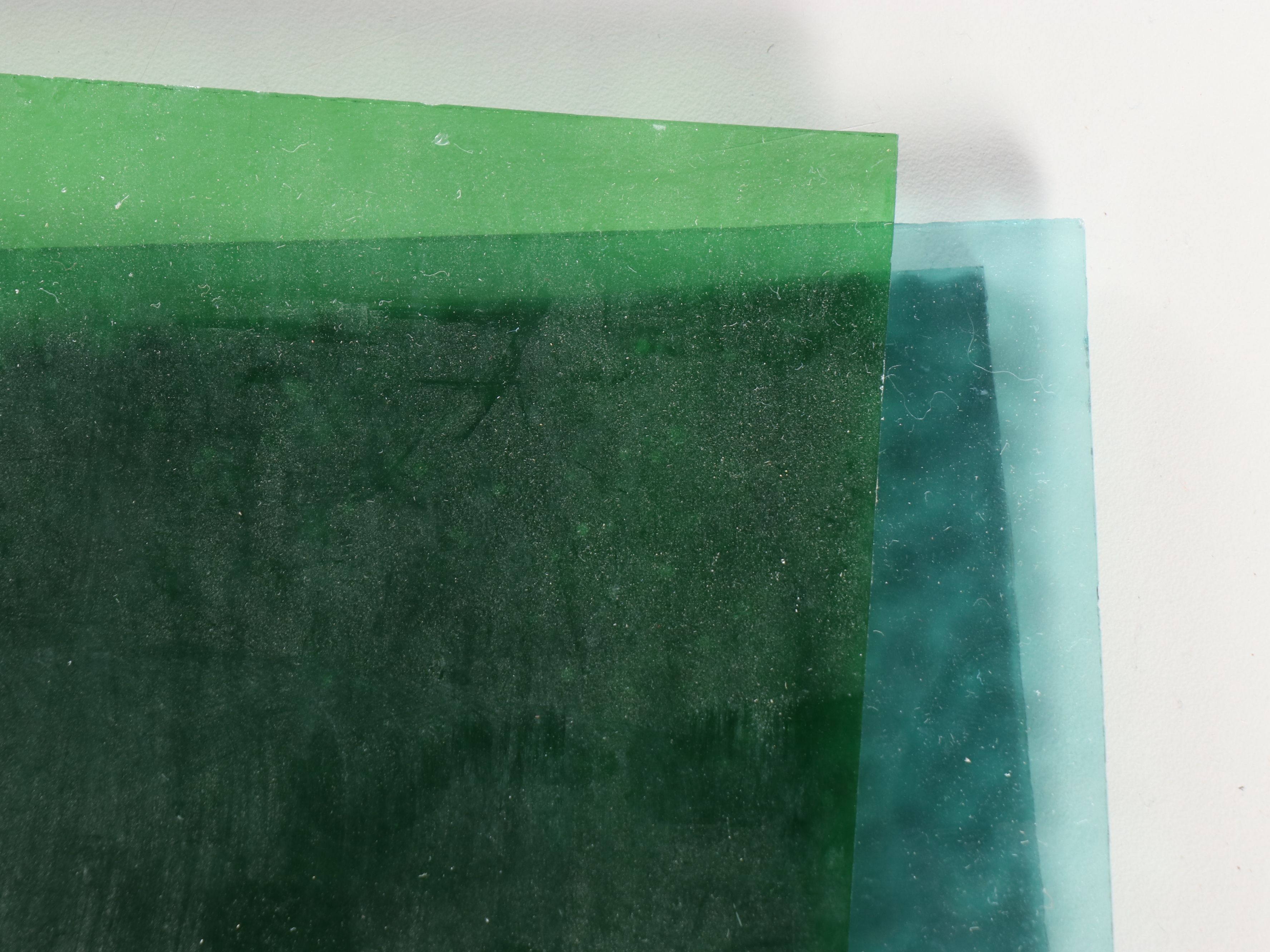 Textured Stained Glass and Mirror Fragments