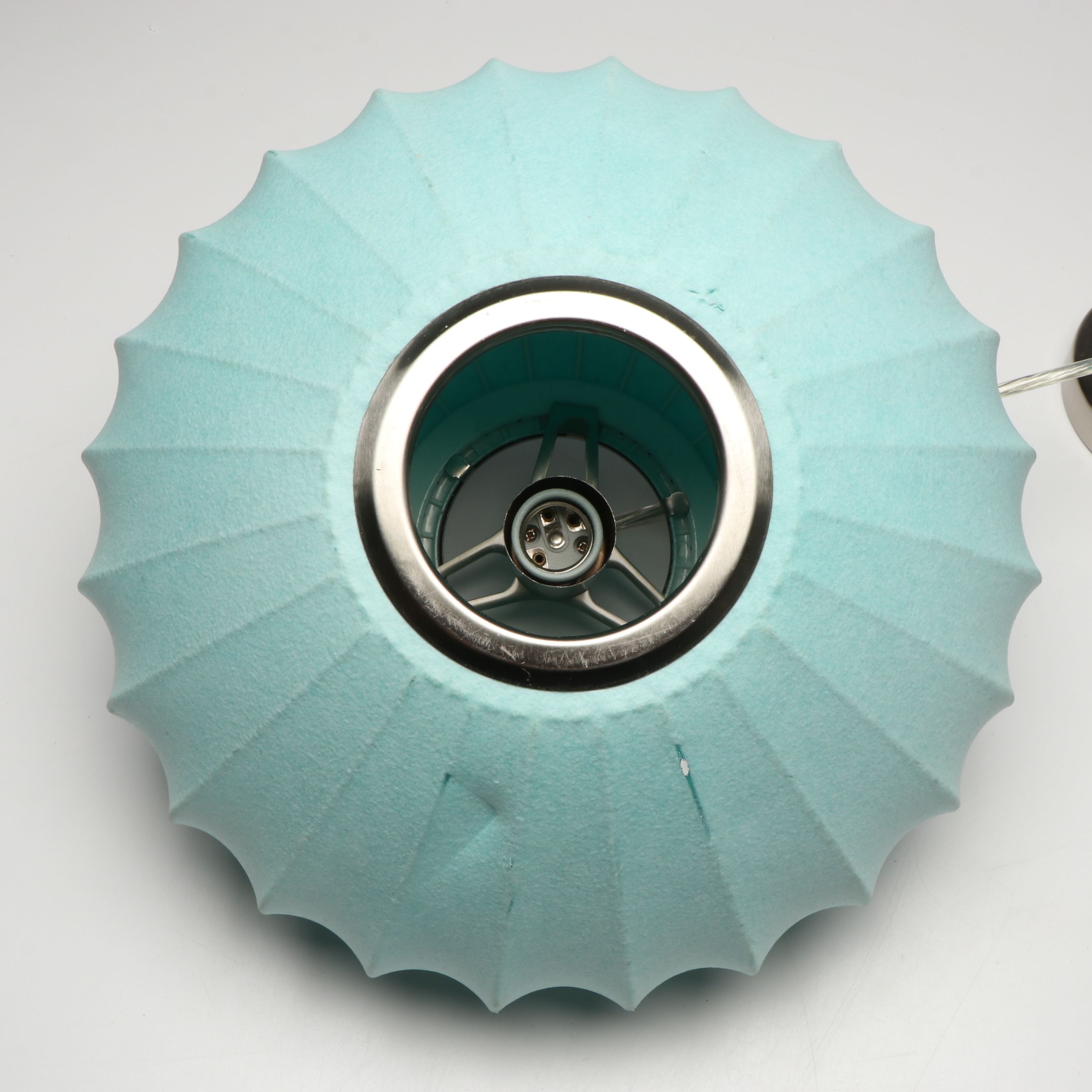 Mid Century Modern Style Saucer and Orb Pendant Lamps