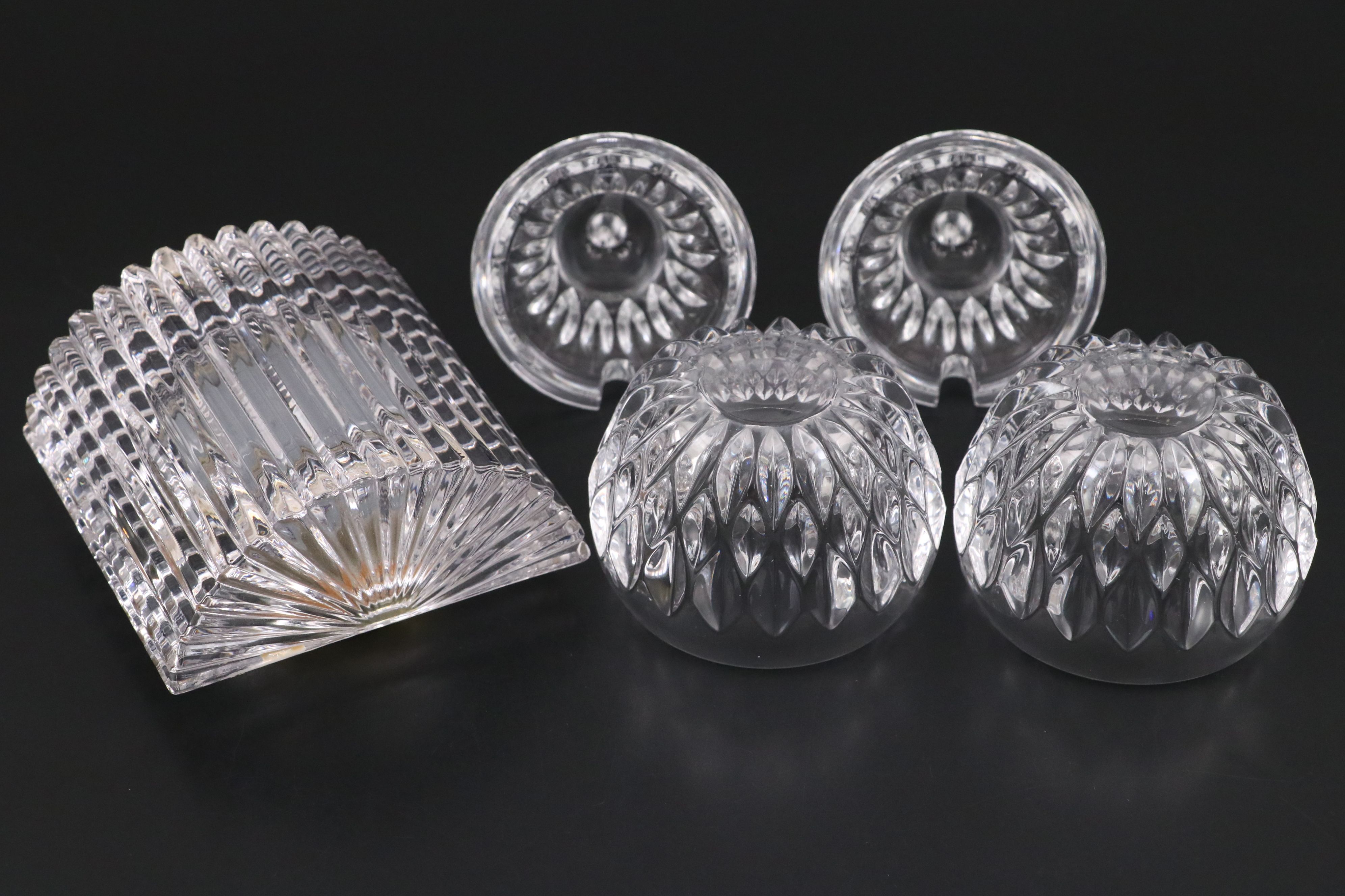 Waterford "Carlow" Bowl and Ring Holder, Mikasa Clock and More Crystal Décor